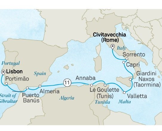 Jewels of the Mediterranean Map