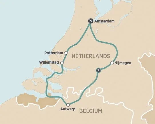 Holland and Belgium in Bloom Map