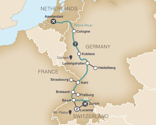 Jewels of the Rhine Map