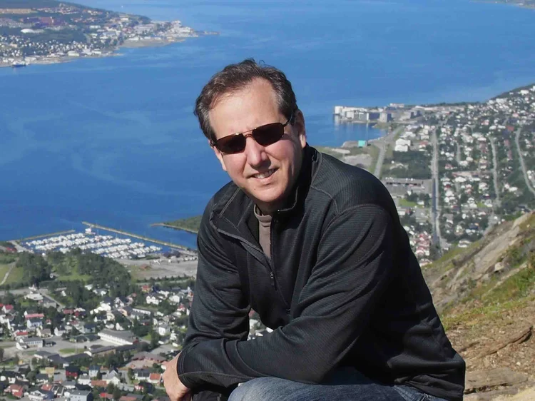 Rick Hazan overlooking a Norwegian fjord