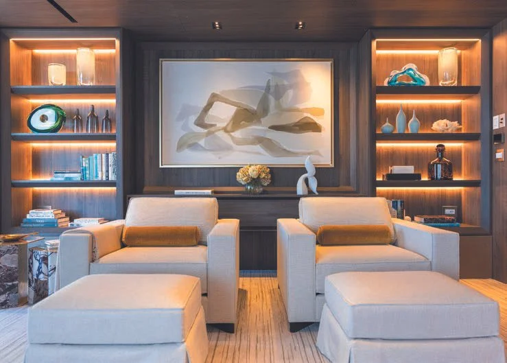 The Library, a quiet lounge retreat aboard Regent