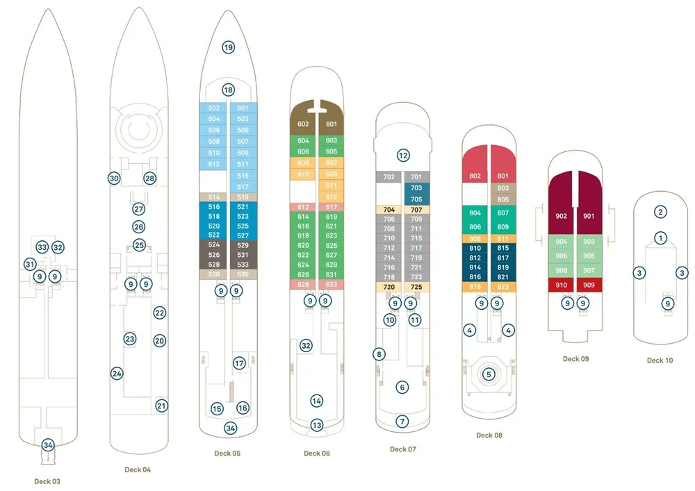 Scenic Eclipse deck plan