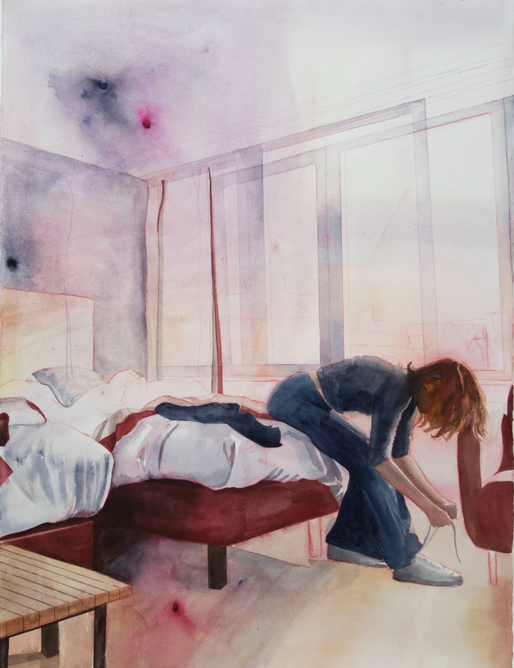 "Clarity," watercolor on Rives BFK paper, 22 in. x 30 in., 2024.