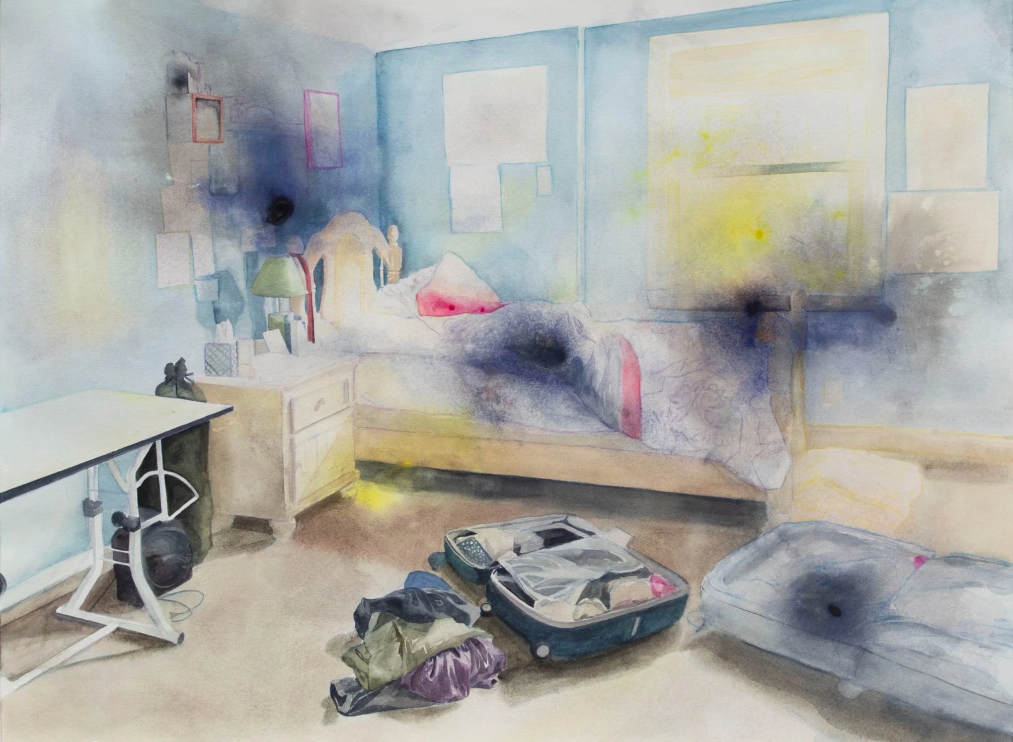 "Return," watercolor on Rives BFK paper, 22 in. x 30 in., 2024.