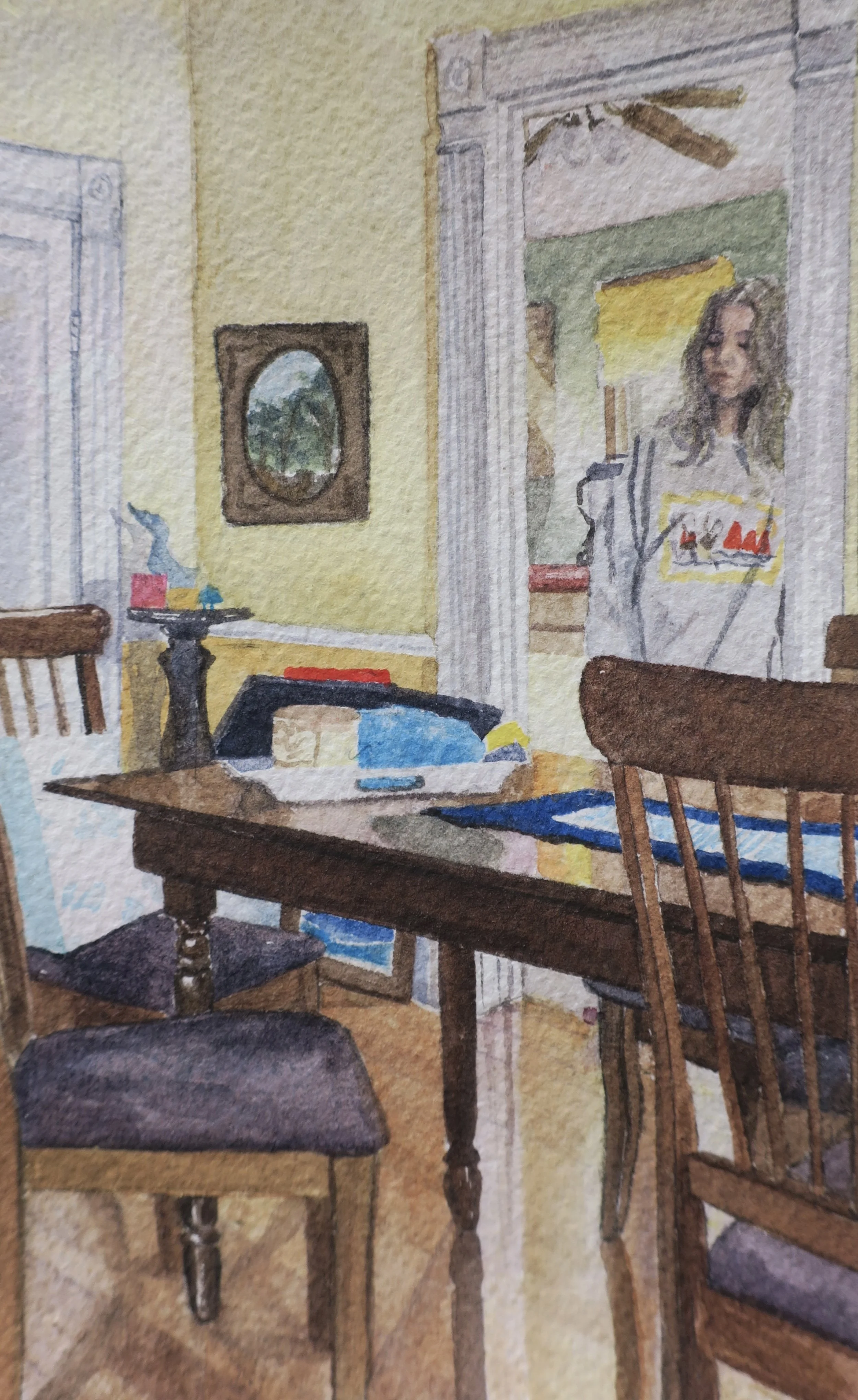   Rumination,   2025, watercolor on Arches cold press paper, 3 in. x 5 in.