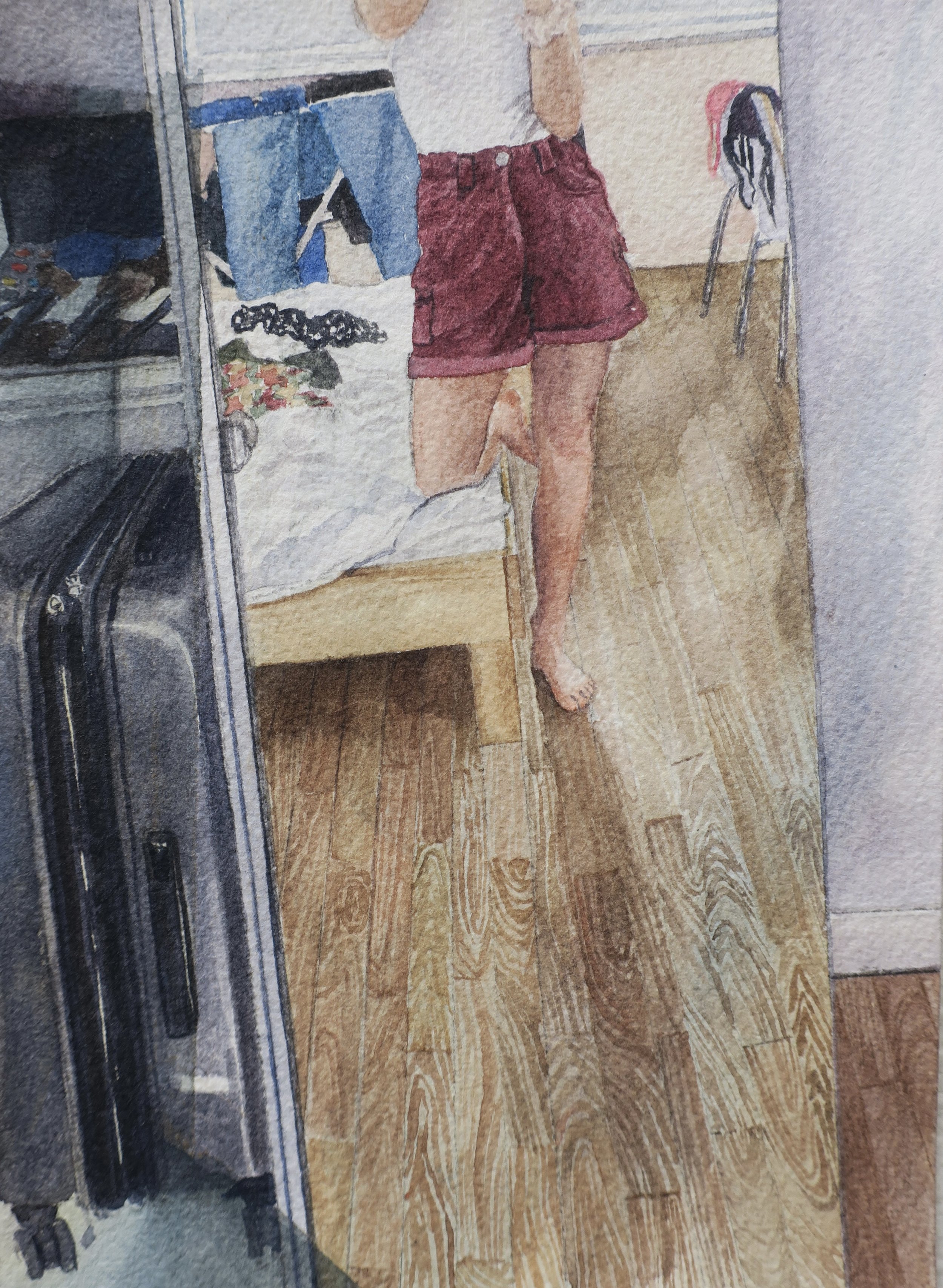   Transient,   2025, watercolor on Arches cold press paper, 5 in. x 7 in.