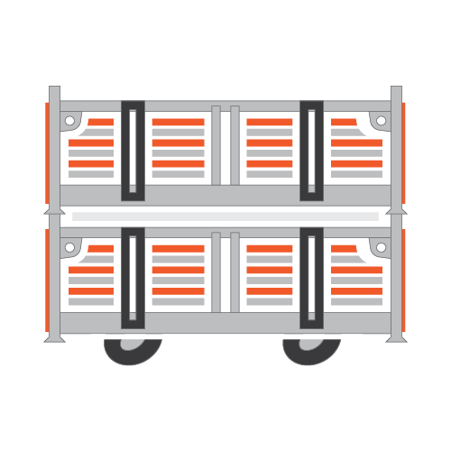 Plumwall ICF Bracing Crates being transported