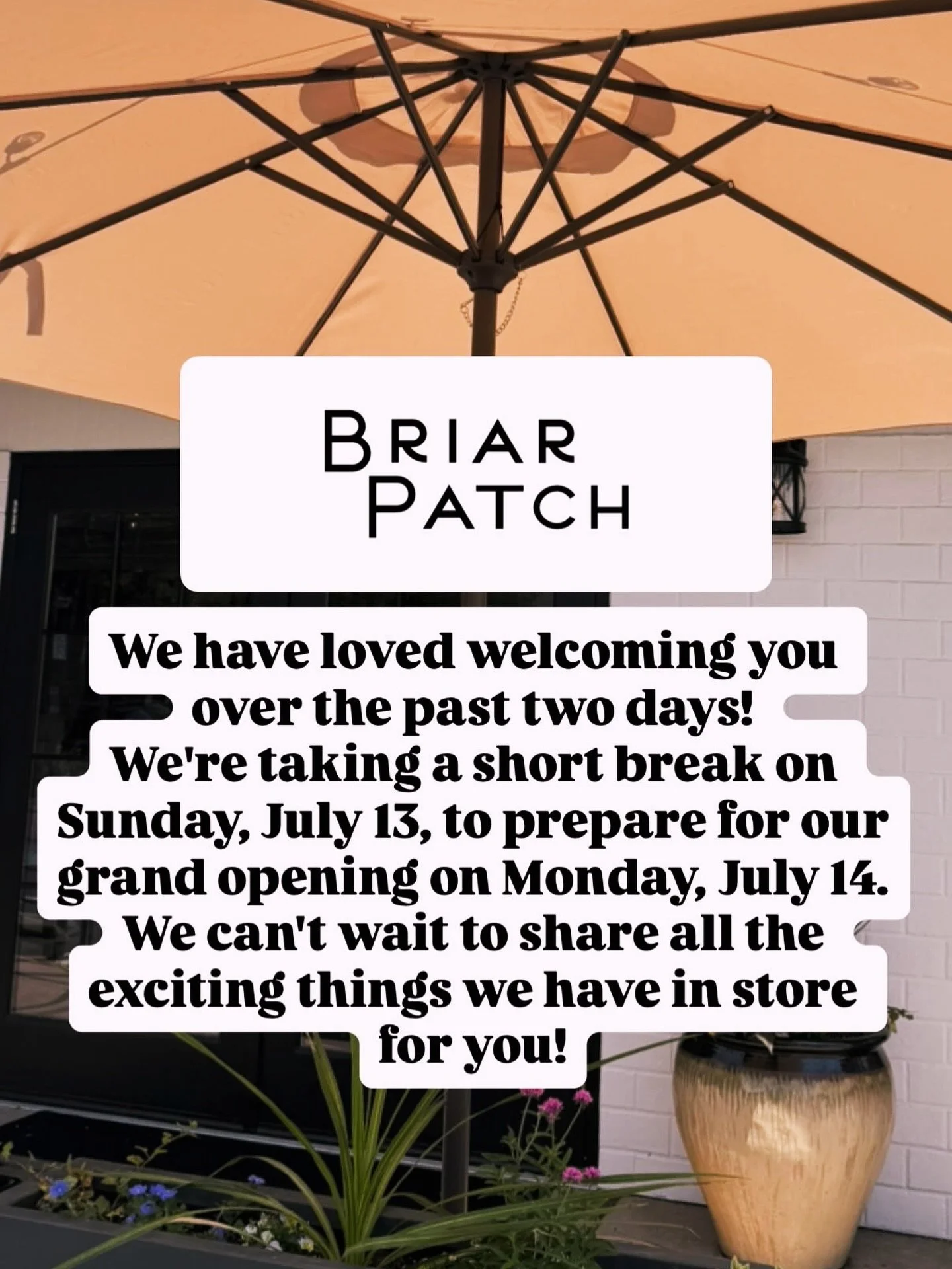 🎉 We&rsquo;re CLOSED today as we put the final touches on everything for our GRAND OPENING tomorrow! 🎉

Our team is hard at work getting everything just right, and we can&rsquo;t wait to welcome you through the doors.

Join us tomorrow for great vi