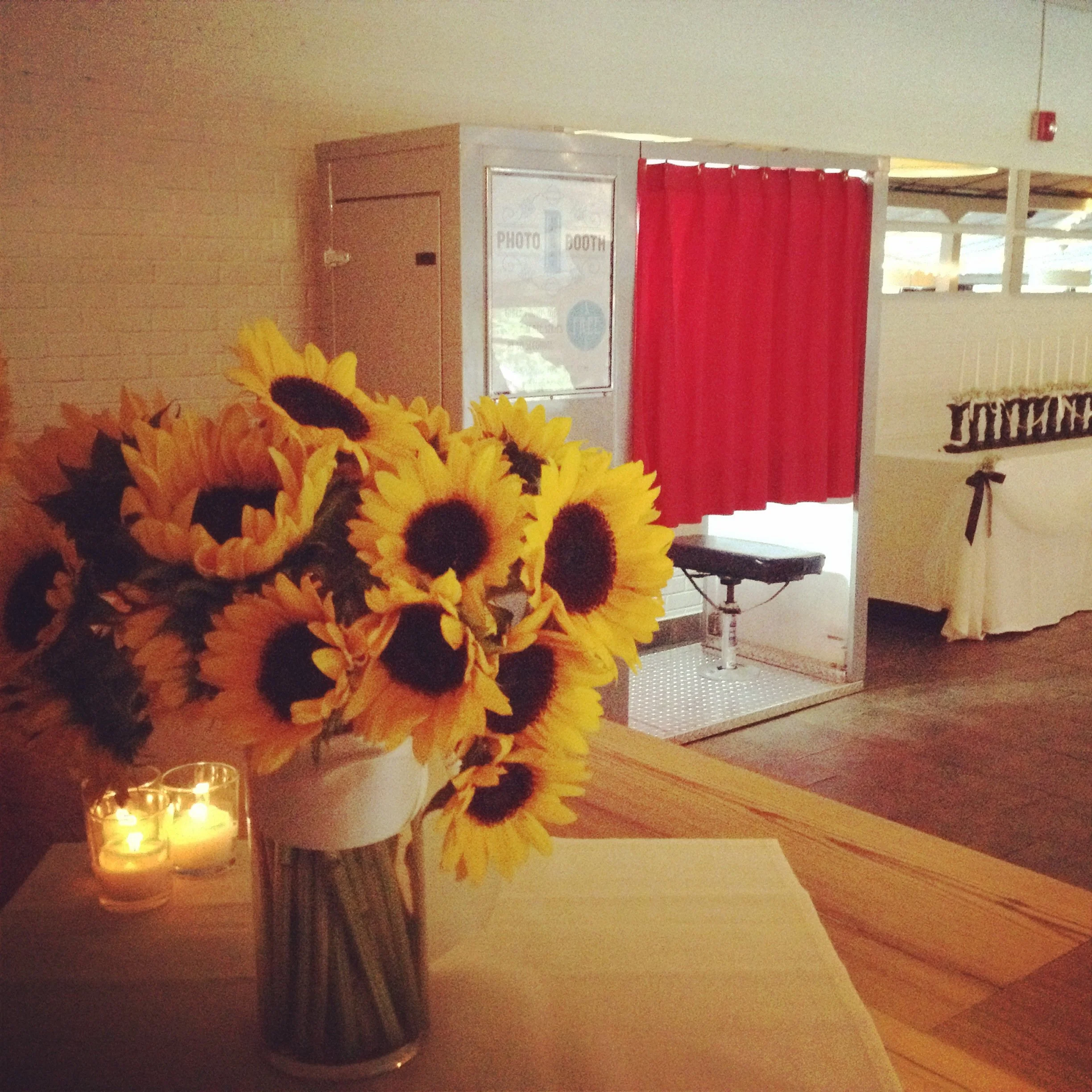 new jersey celebrating a sweet 16 with a vintage photo booth birthday party sunflowers