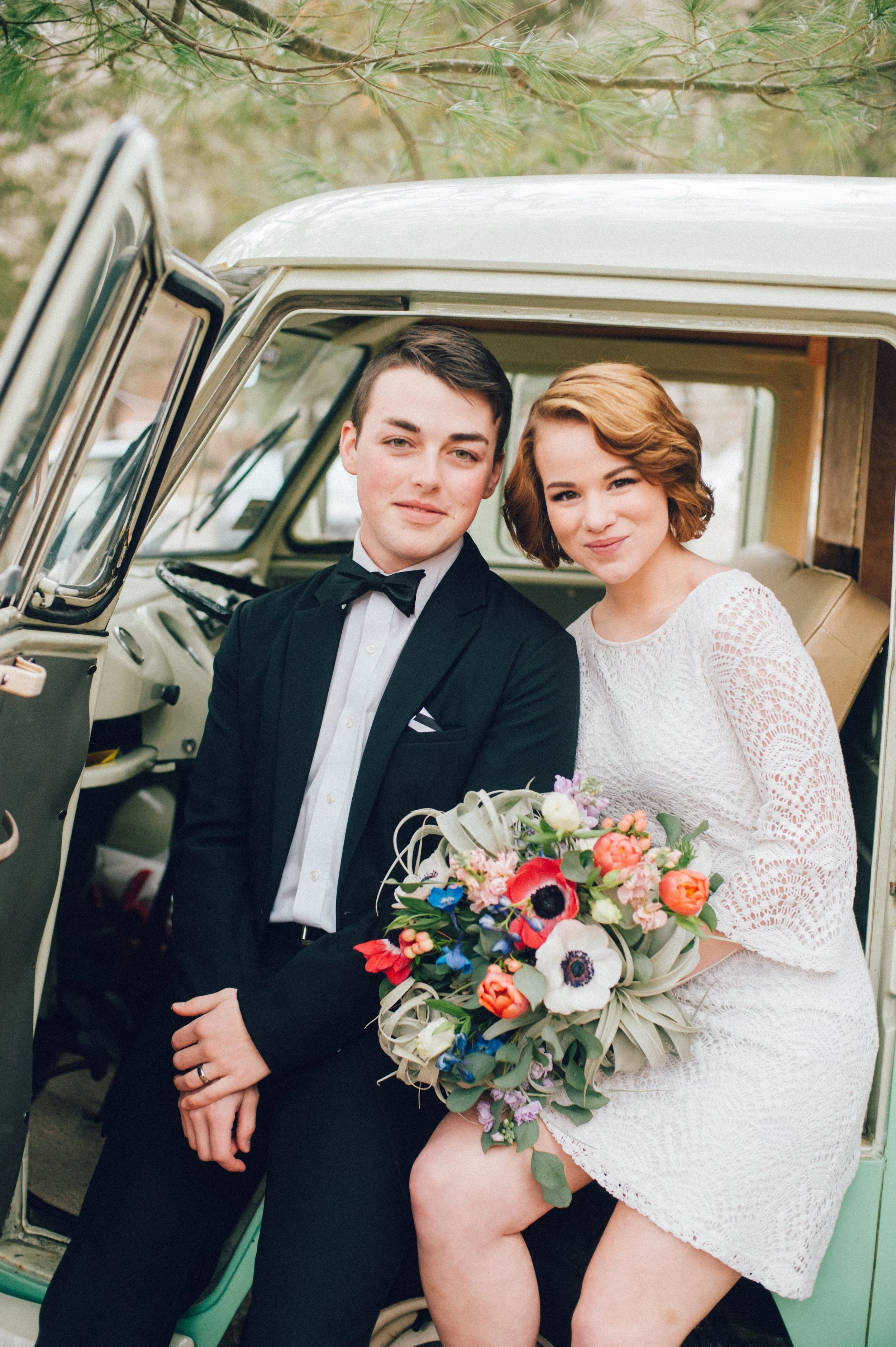 connecticut wedding vw bus photoshoot volkswagen bus wedding pictures