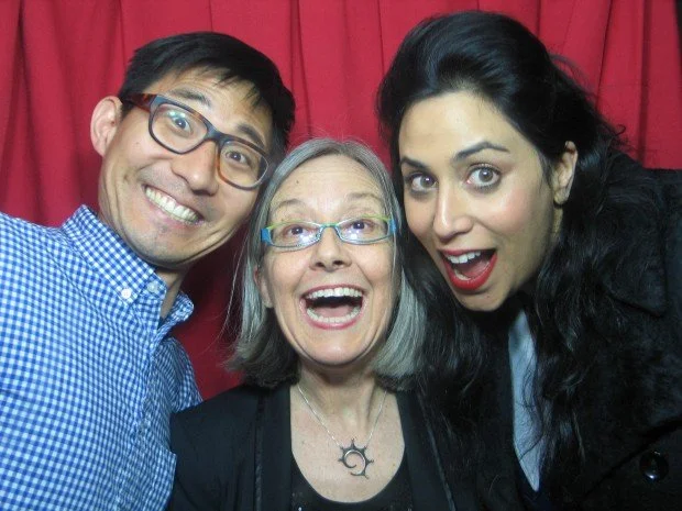 Wedding professionals hanging in the photobooth