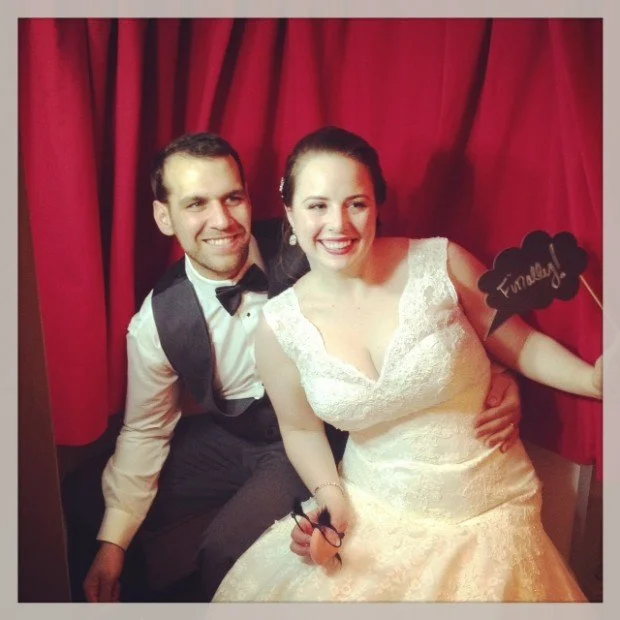 Finally! Newlyweds in our photo booth in NJ!  
