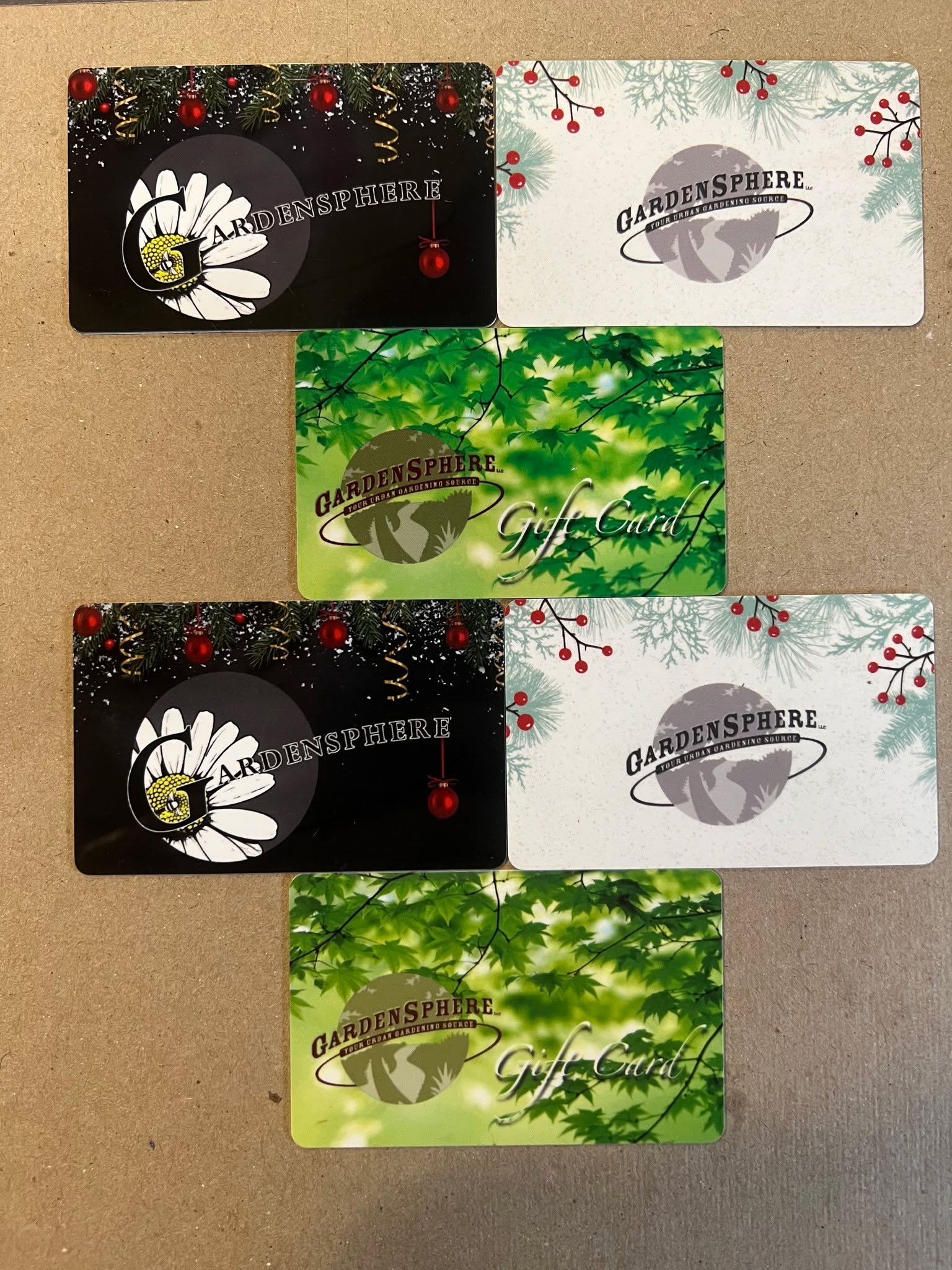 Last Minute Gift idea.  Gift Cards for the Garden!  Available in store or online www.gardensphere.biz