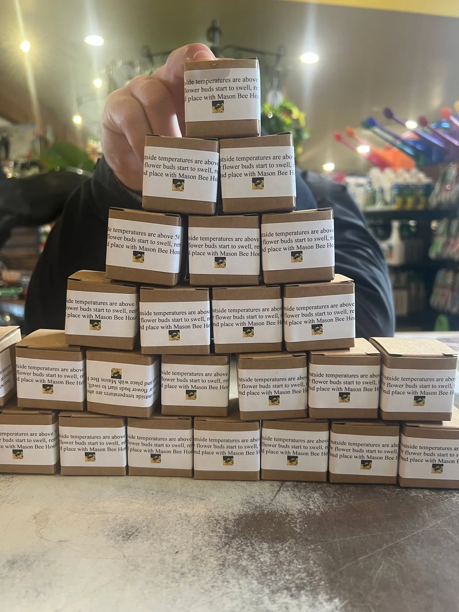 Mason Bees are in!! Plus everything you need for your house setup!  Dont forget there is a free class taught tomorrow at Wheelock Library at 12:30PM, if you can't attend we are here to answer questions as well! #tacoma #masonbees #Bees #gardensphere