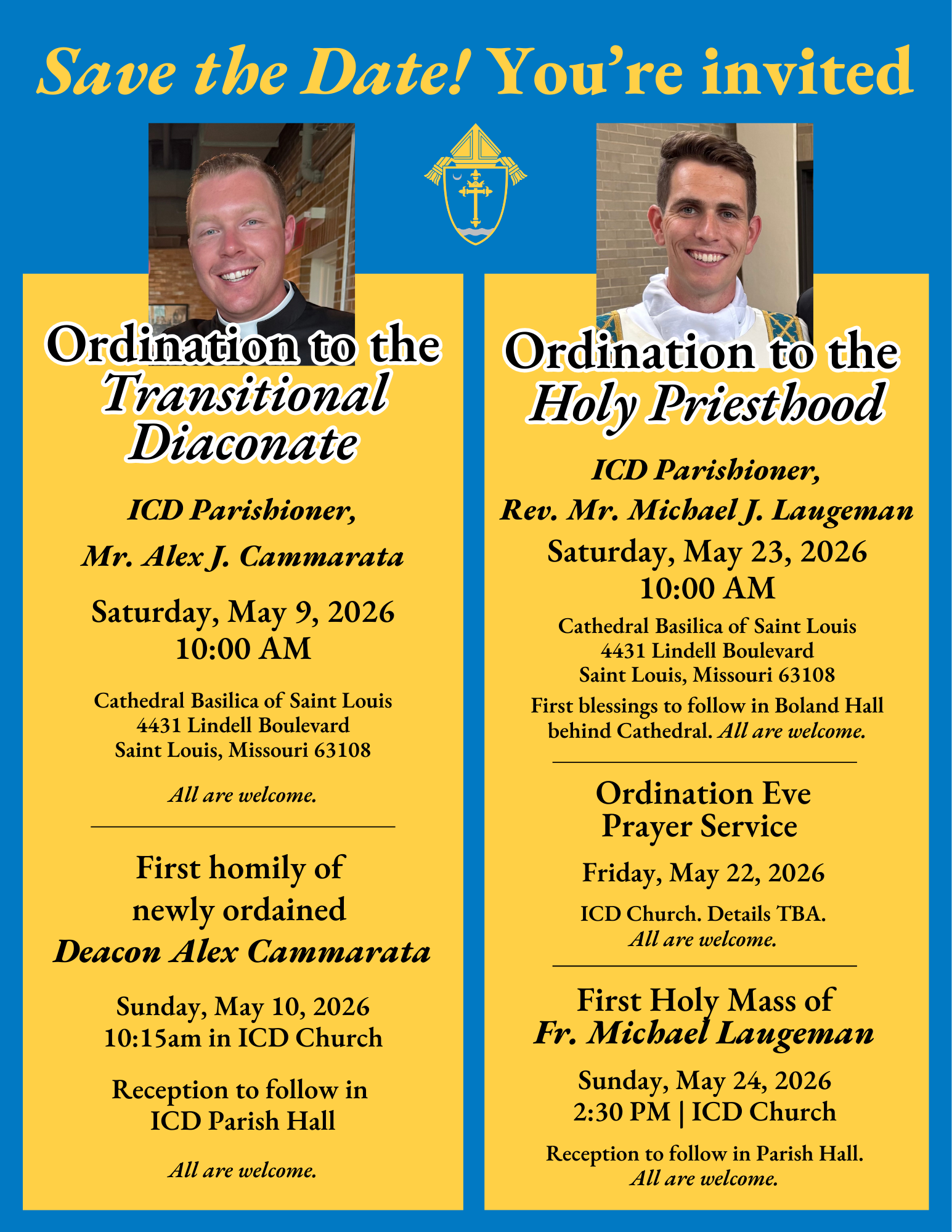 Ordinations of ICD Parishioners
