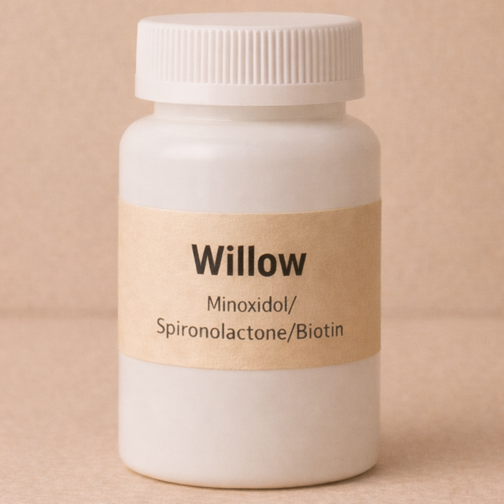 Willow: Minoxidol/Spironolactone/Biotin