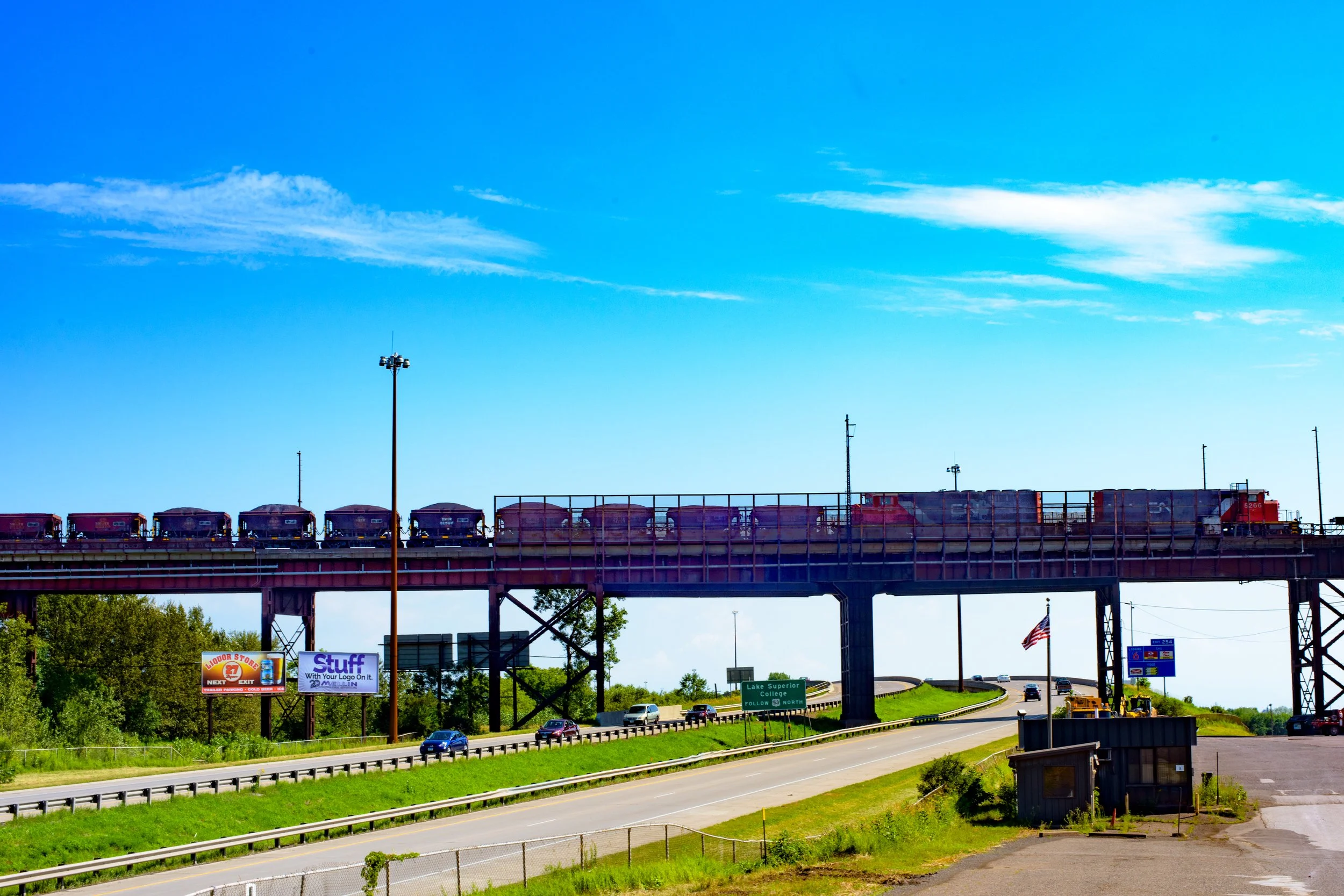  Ore Train Unloading Cars</br>Lake Superior Port</br>Duluth, MN