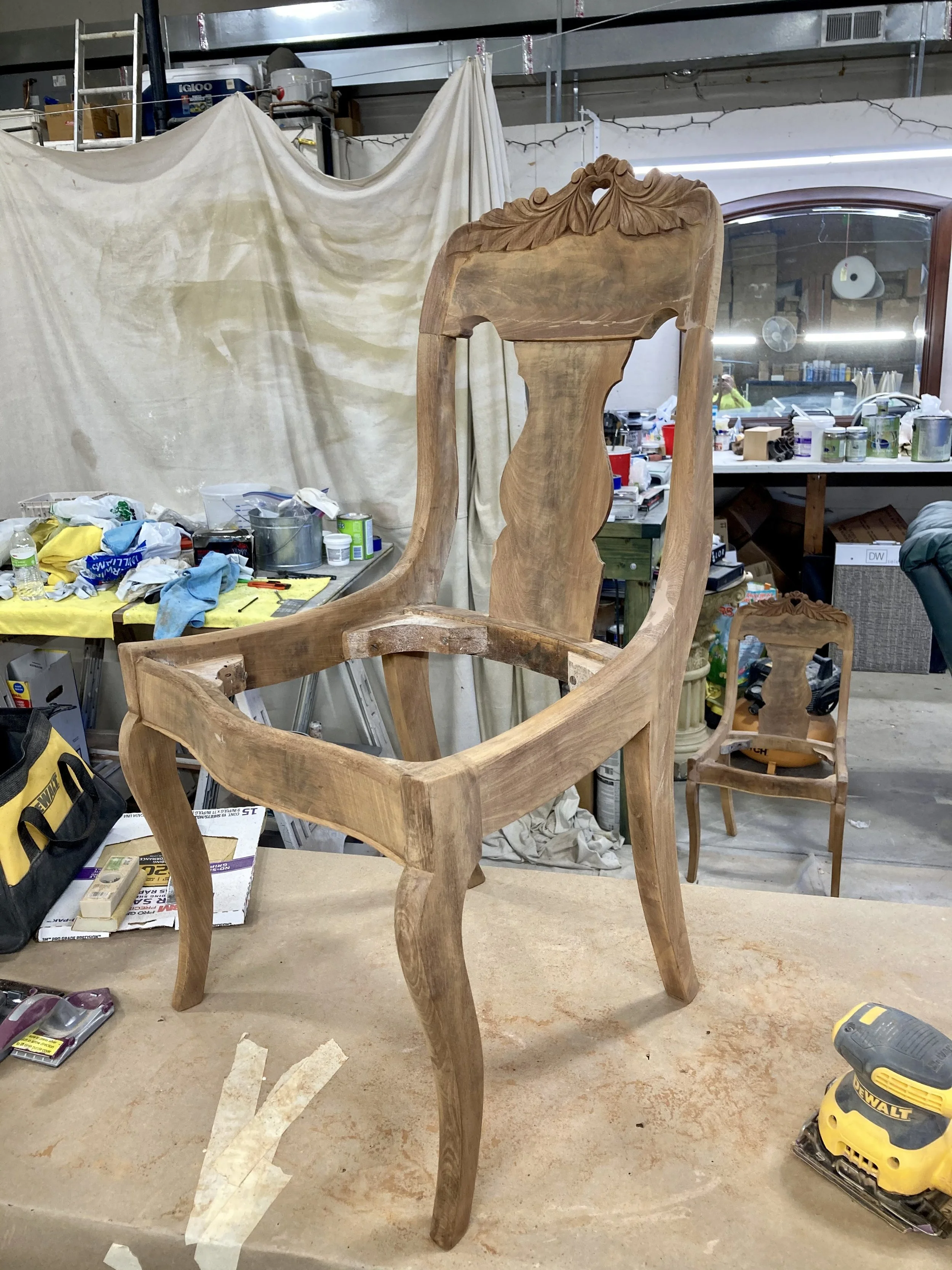 Historical furniture restoration by Custom Artisan Finishes in Omaha, Nebraska