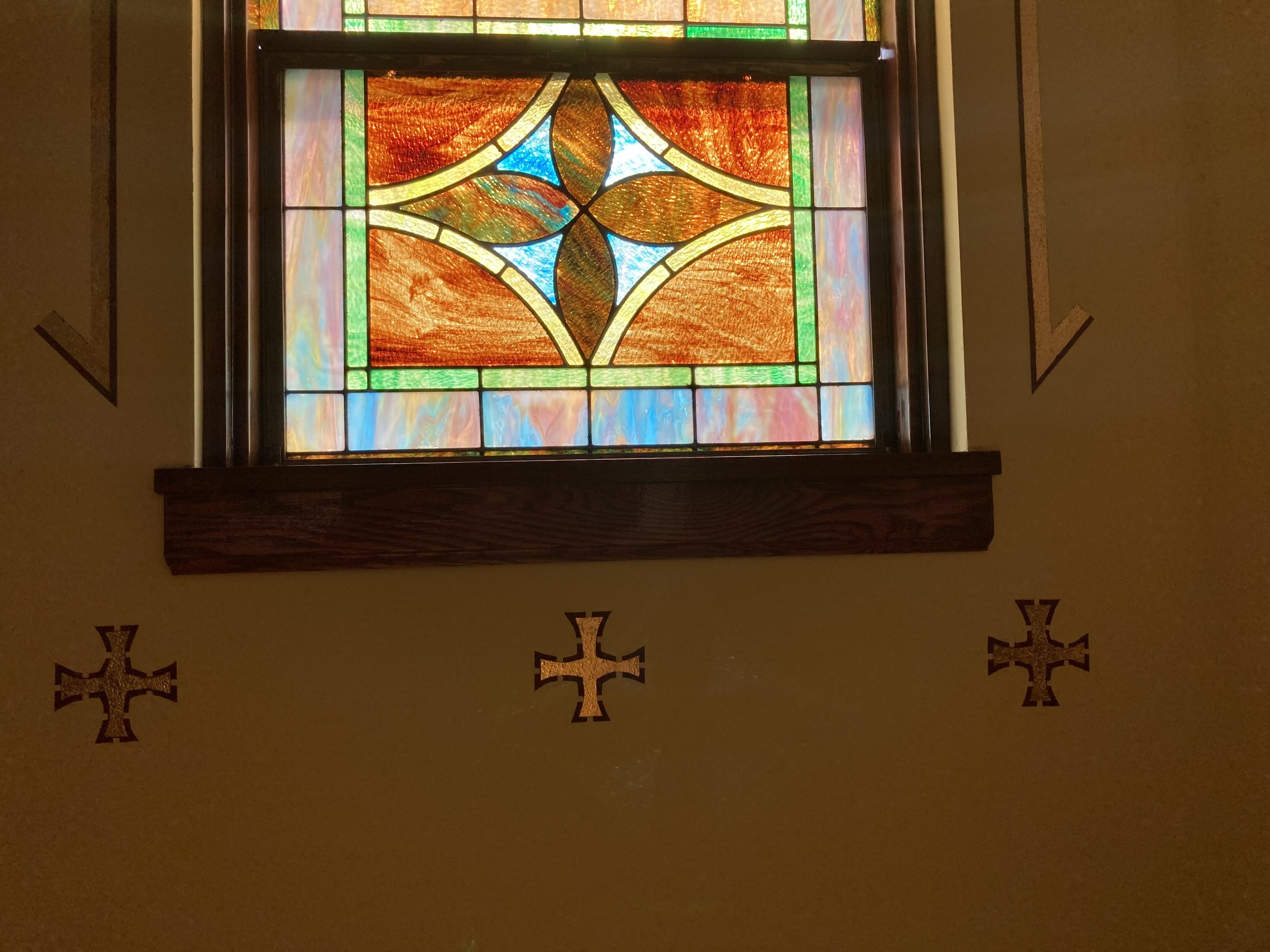 Our Savior’s Lutheran Church restoration, Historical Restoration, gilding, gold leafing, moulding, painting, masonry repair by Custom Artisan Finishes in Omaha, Nebraska 