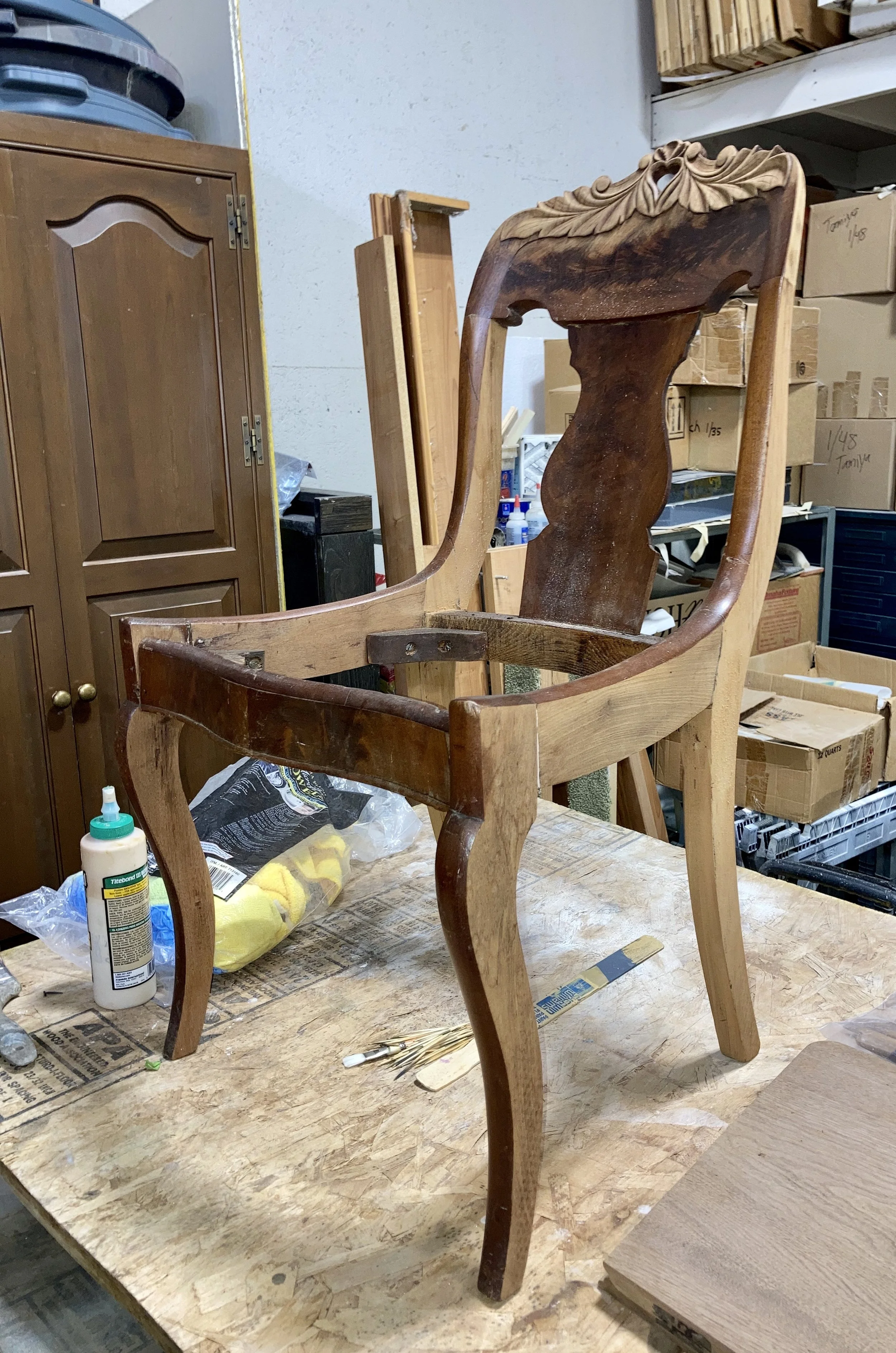 Historical furniture restoration by Custom Artisan Finishes in Omaha, Nebraska