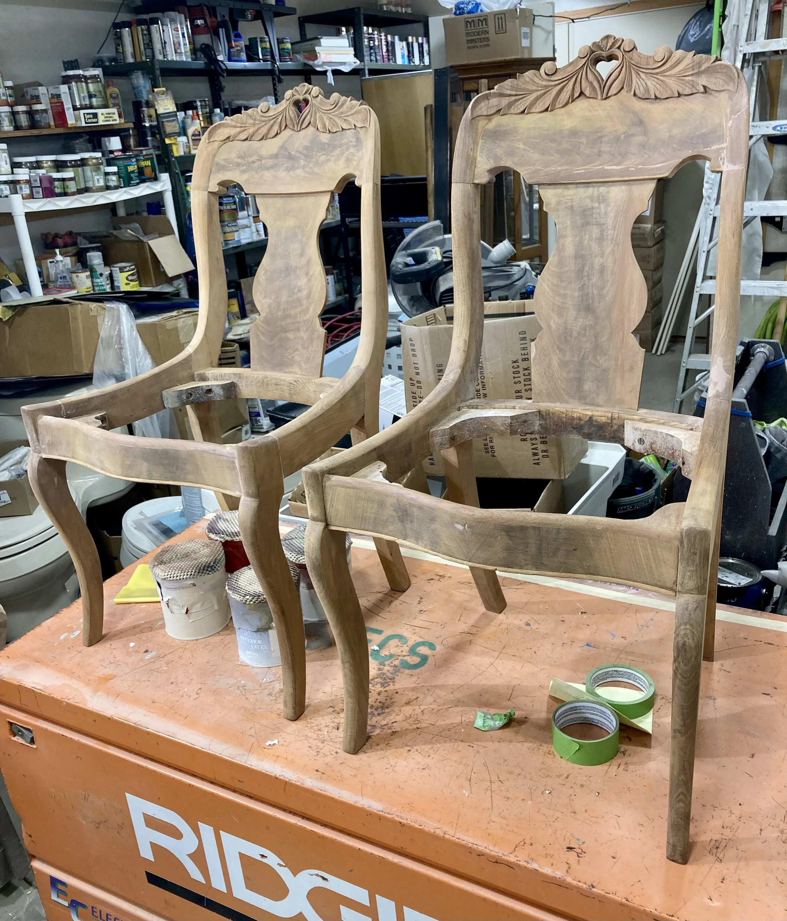 Historical furniture restoration by Custom Artisan Finishes in Omaha, Nebraska