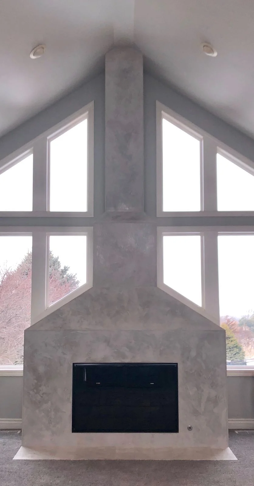 Residential fireplace finish by Custom Artisan Finishes in Omaha, Nebraska 