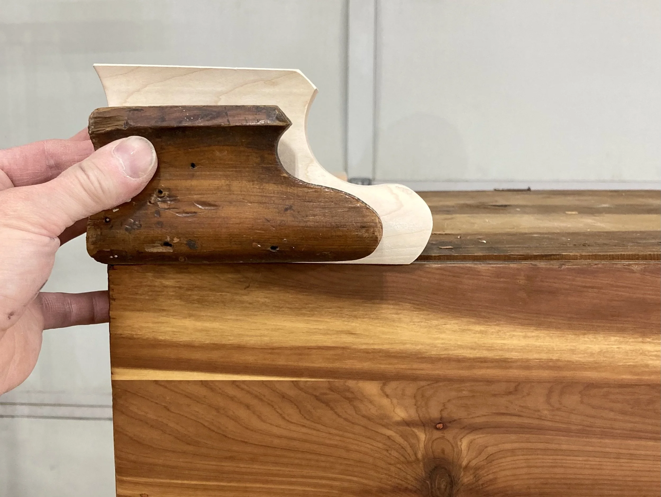 Cedar trunk restoration, furniture restoration by Custom Artisan Finishes in Omaha, Nebraska 