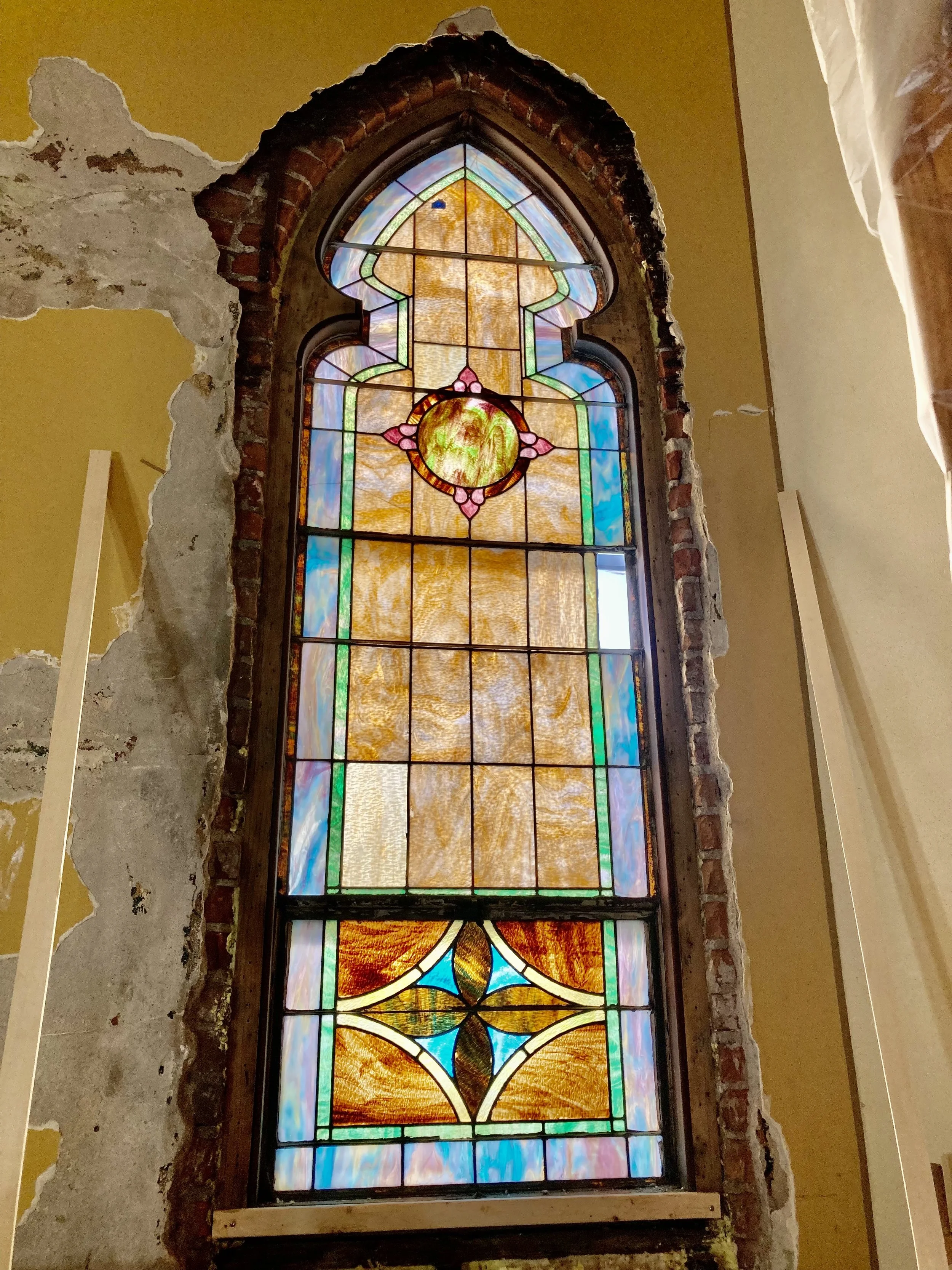 Our Savior’s Lutheran Church restoration, Historical Restoration, gilding, gold leafing, moulding, painting, masonry repair by Custom Artisan Finishes in Omaha, Nebraska 