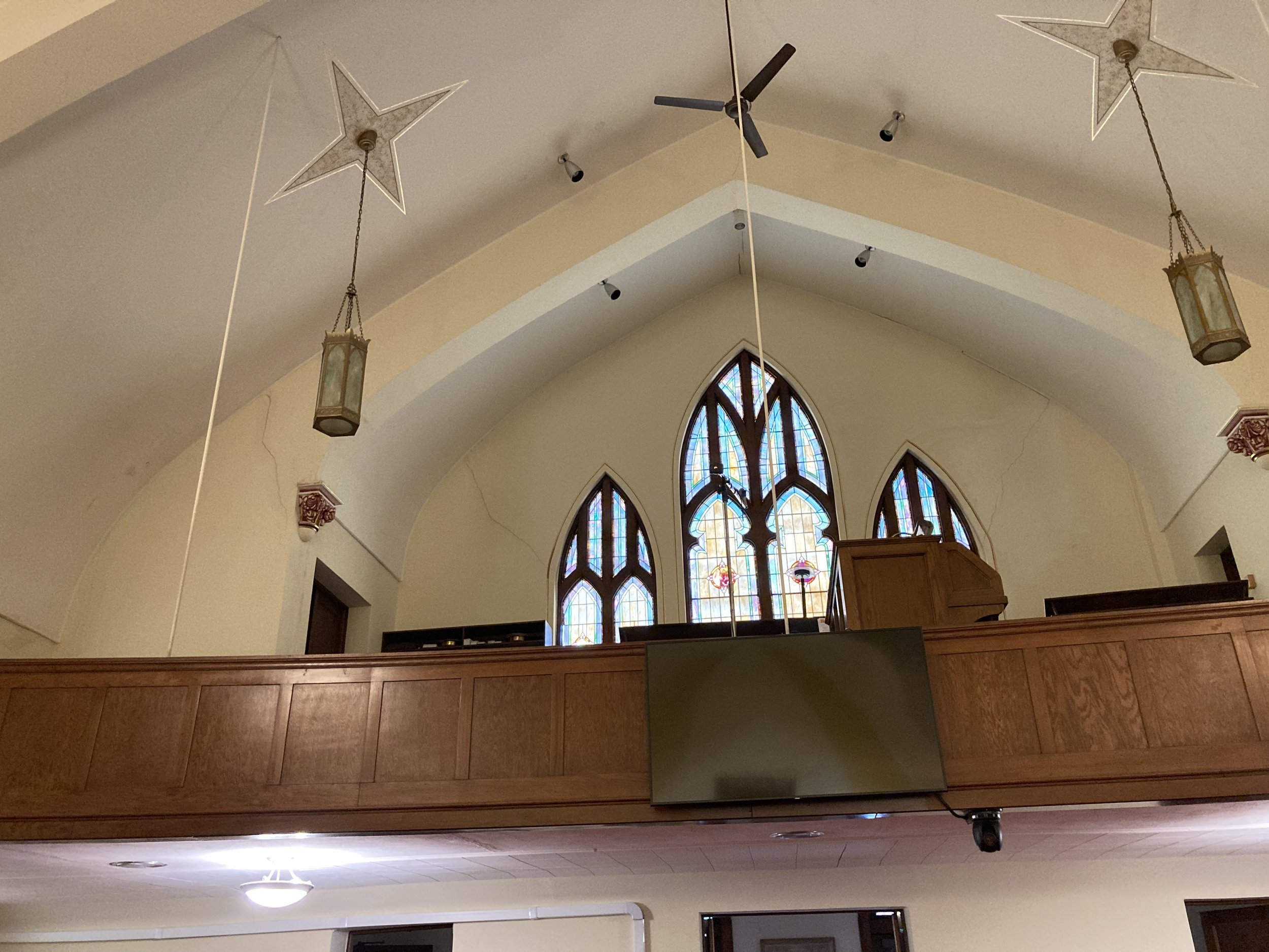 Our Savior’s Lutheran Church restoration, Historical Restoration, gilding, gold leafing, moulding, painting, masonry repair by Custom Artisan Finishes in Omaha, Nebraska 