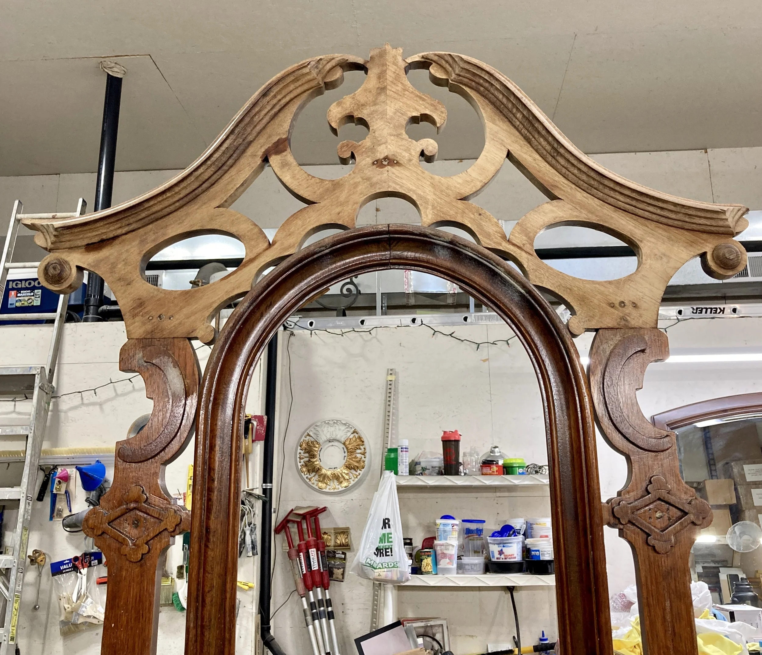 Historical furniture restoration by Custom Artisan Finishes in Omaha, Nebraska