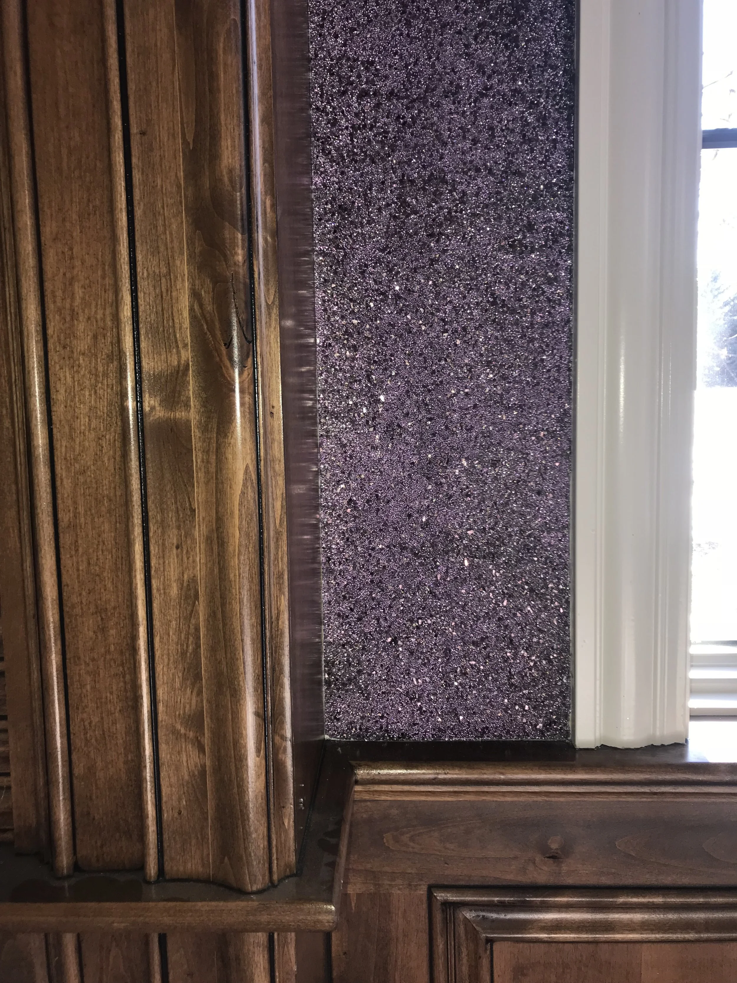 Glass Bead Mica Applications, residential decorative finishes by Custom Artisan Finishes in Omaha, Nebraska 