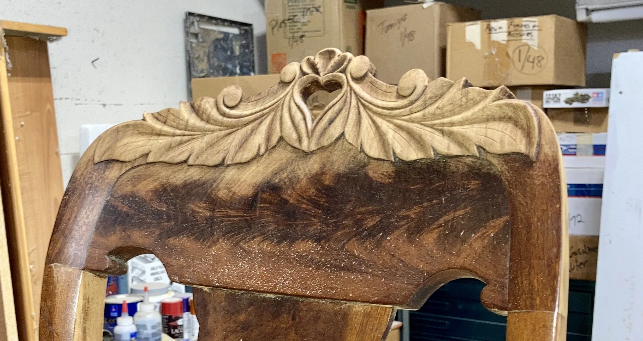 Historical furniture restoration by Custom Artisan Finishes in Omaha, Nebraska