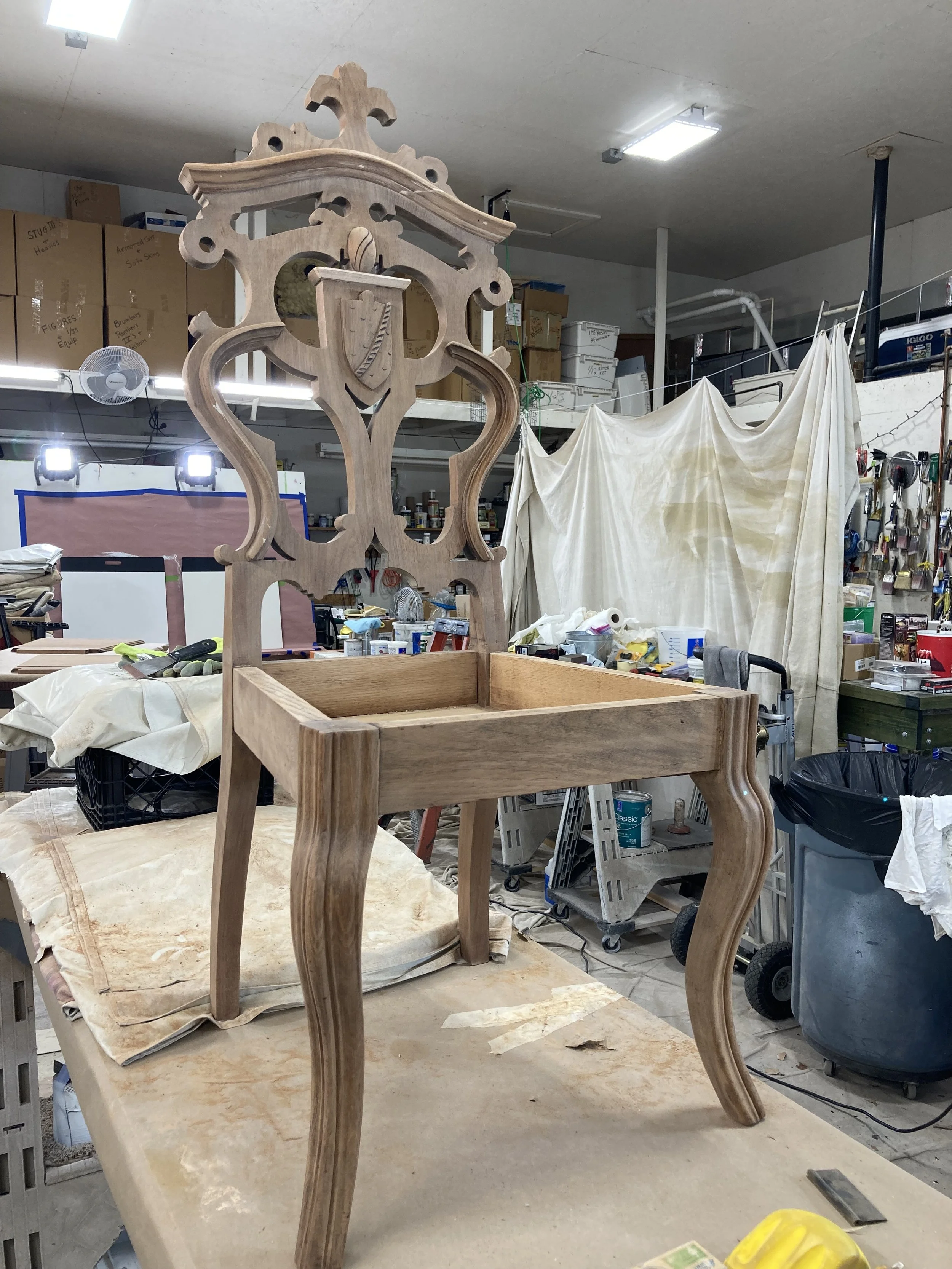 Historical furniture restoration by Custom Artisan Finishes in Omaha, Nebraska