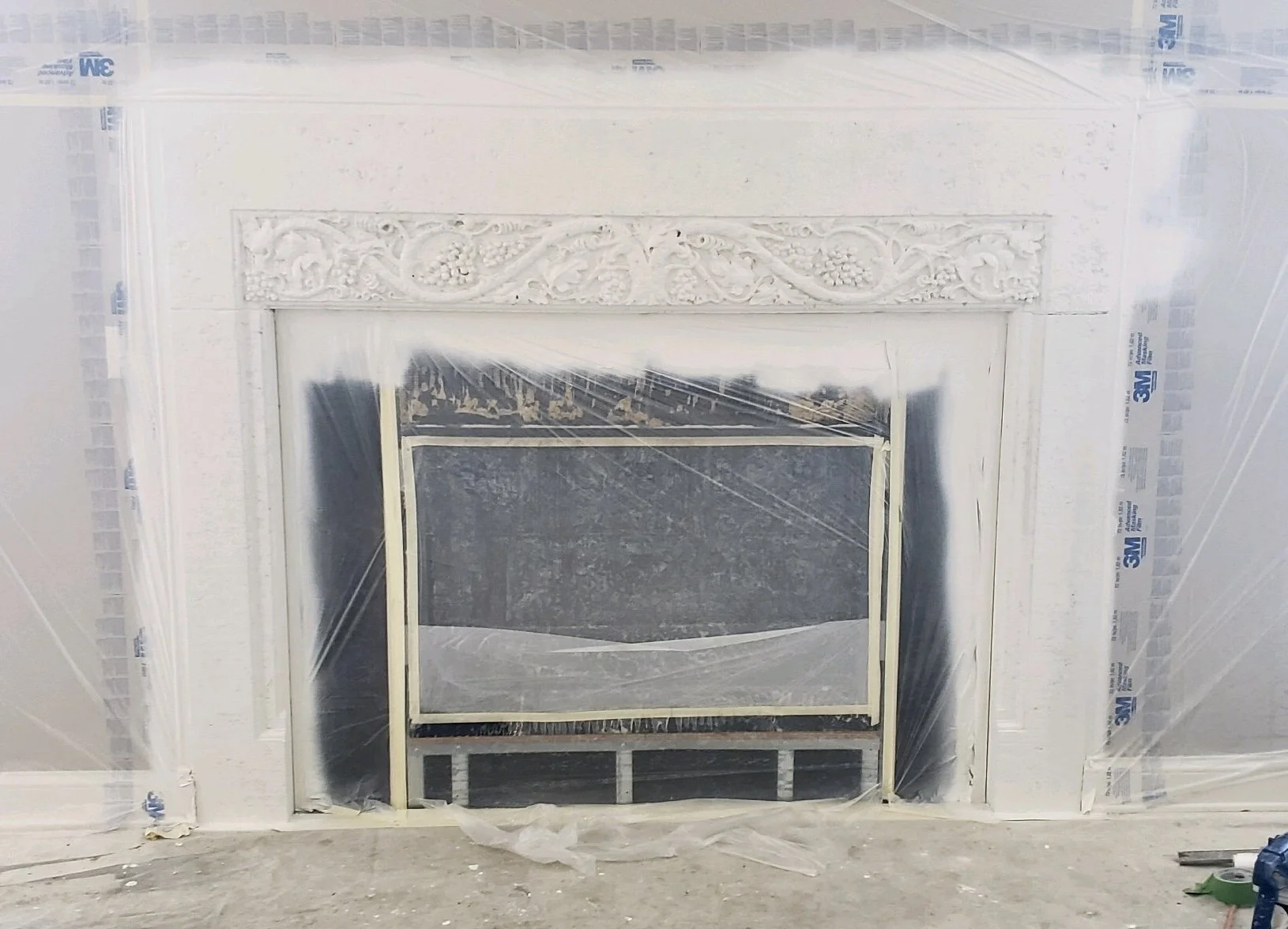 Residential fireplace finish by Custom Artisan Finishes in Omaha, Nebraska 