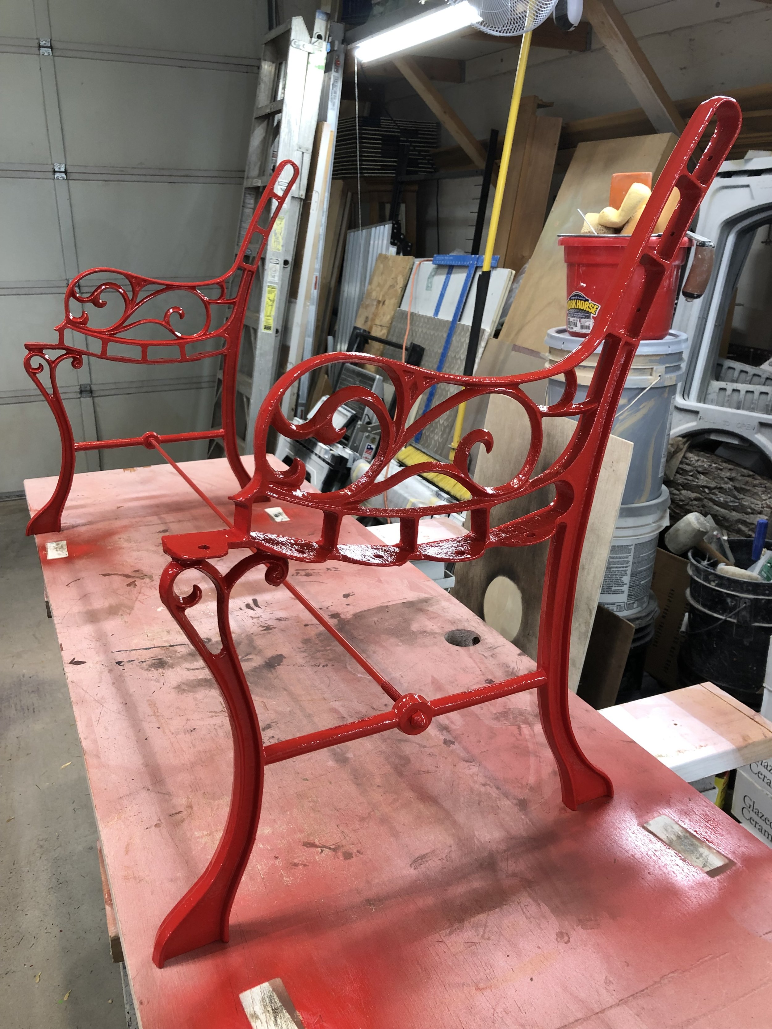 Italian Bench Restoration, historical furniture restoration by Custom Artisan Finishes