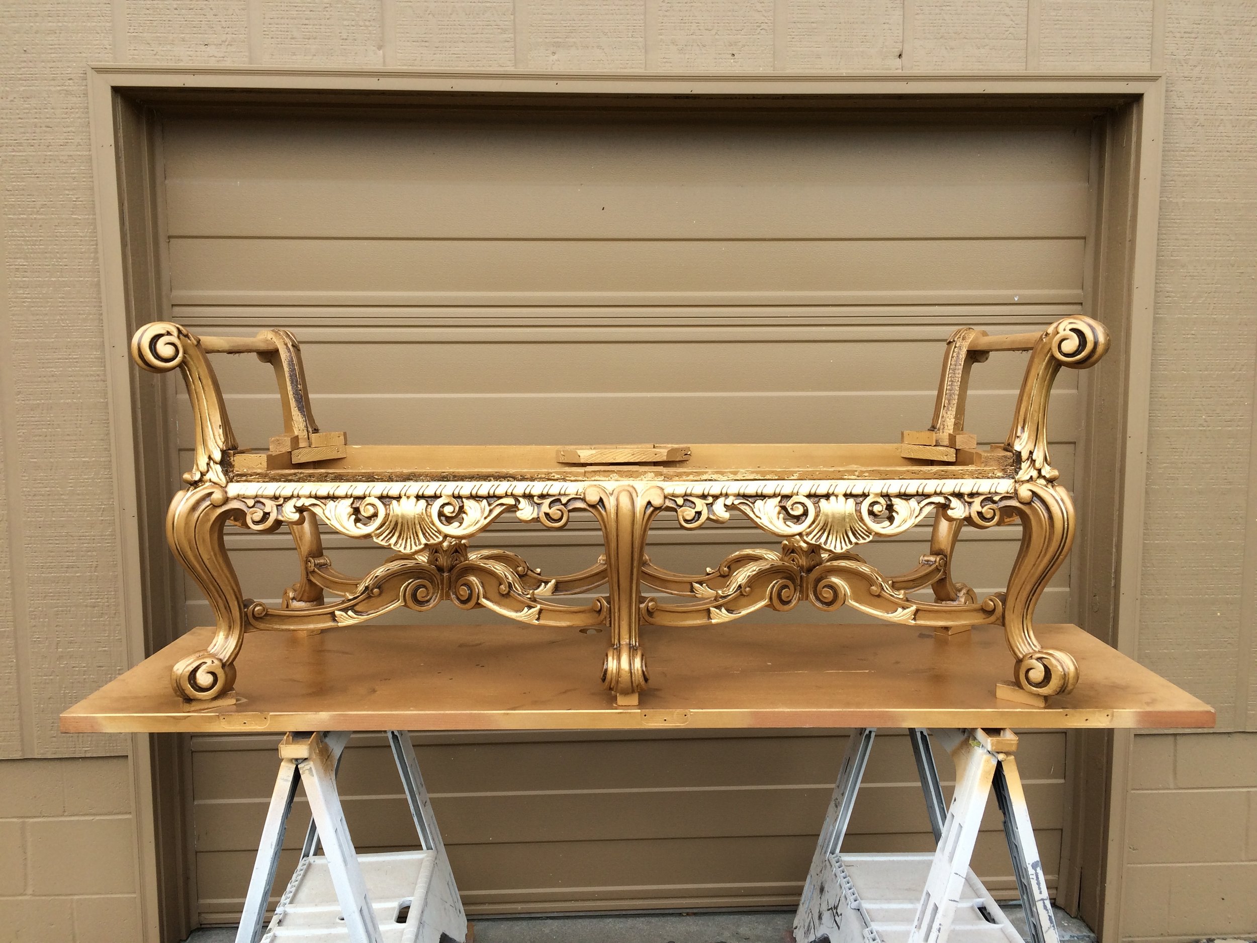 Orpheum Lounges Restoration, historical furniture restoration by Custom Artisan Finishes in Omaha, Nebraska