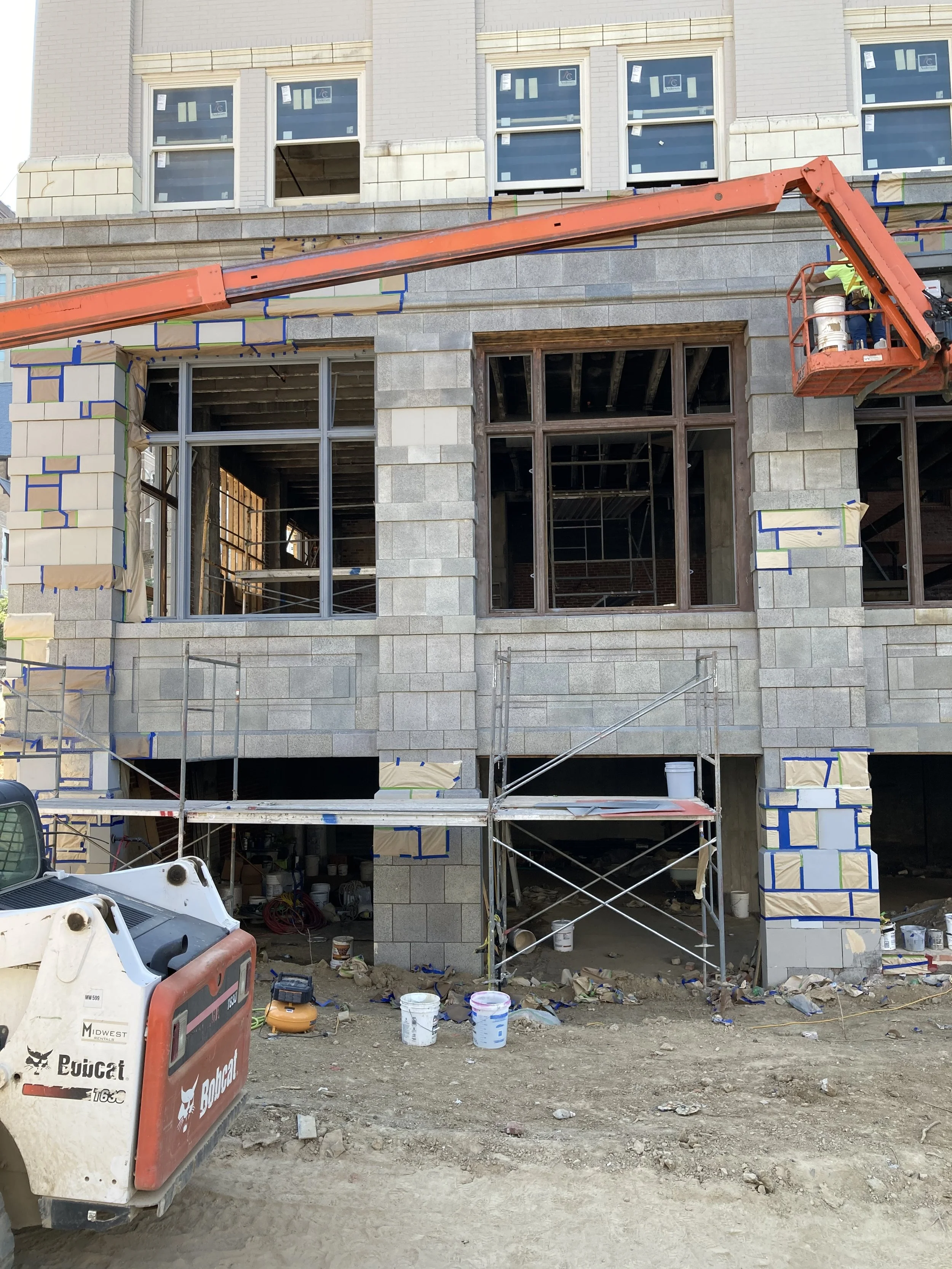 Terra Cotta Block Restoration, commercial restoration by Custom Artisan Finishes