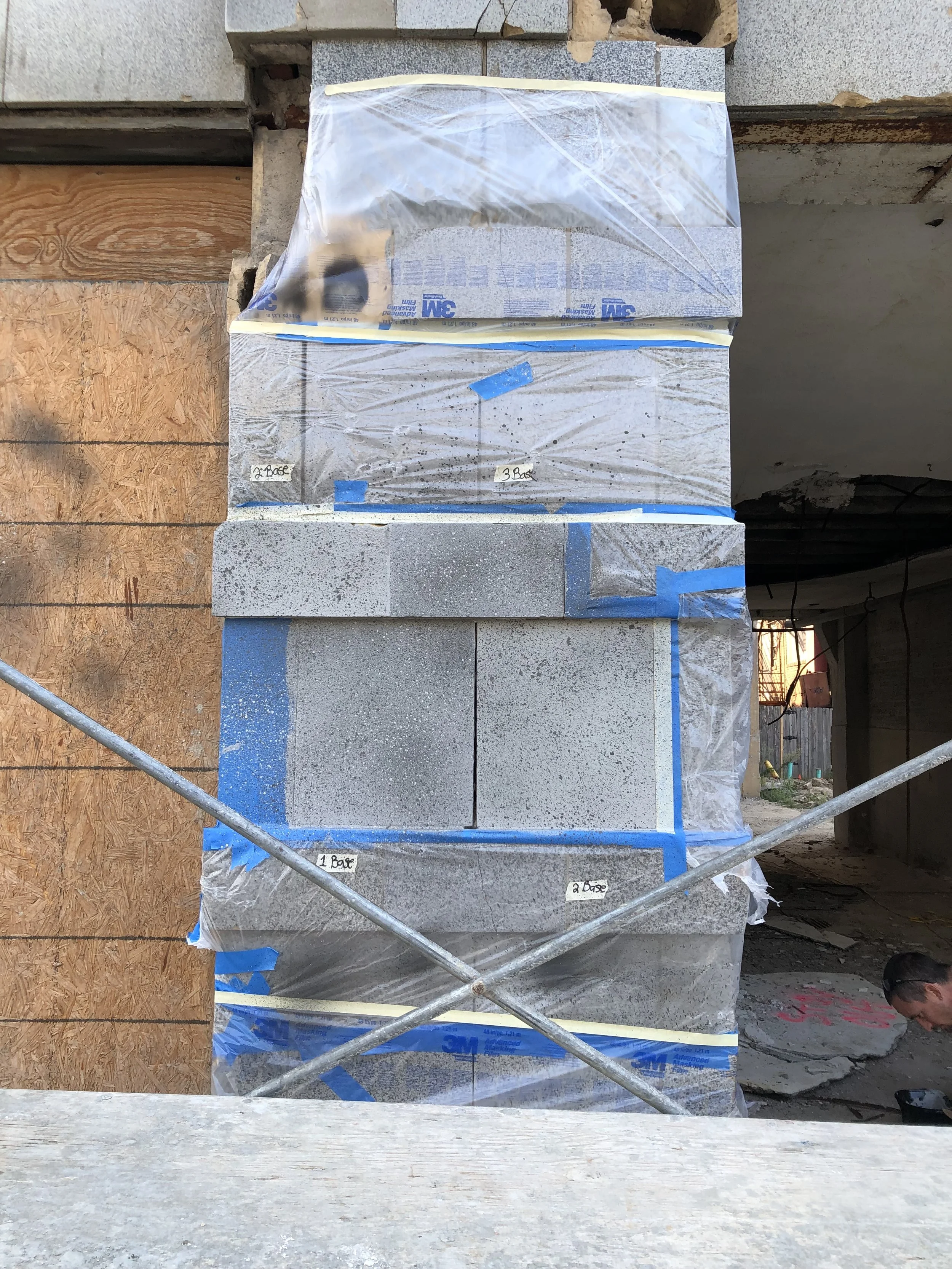 Terra Cotta Block Restoration, commercial restoration by Custom Artisan Finishes