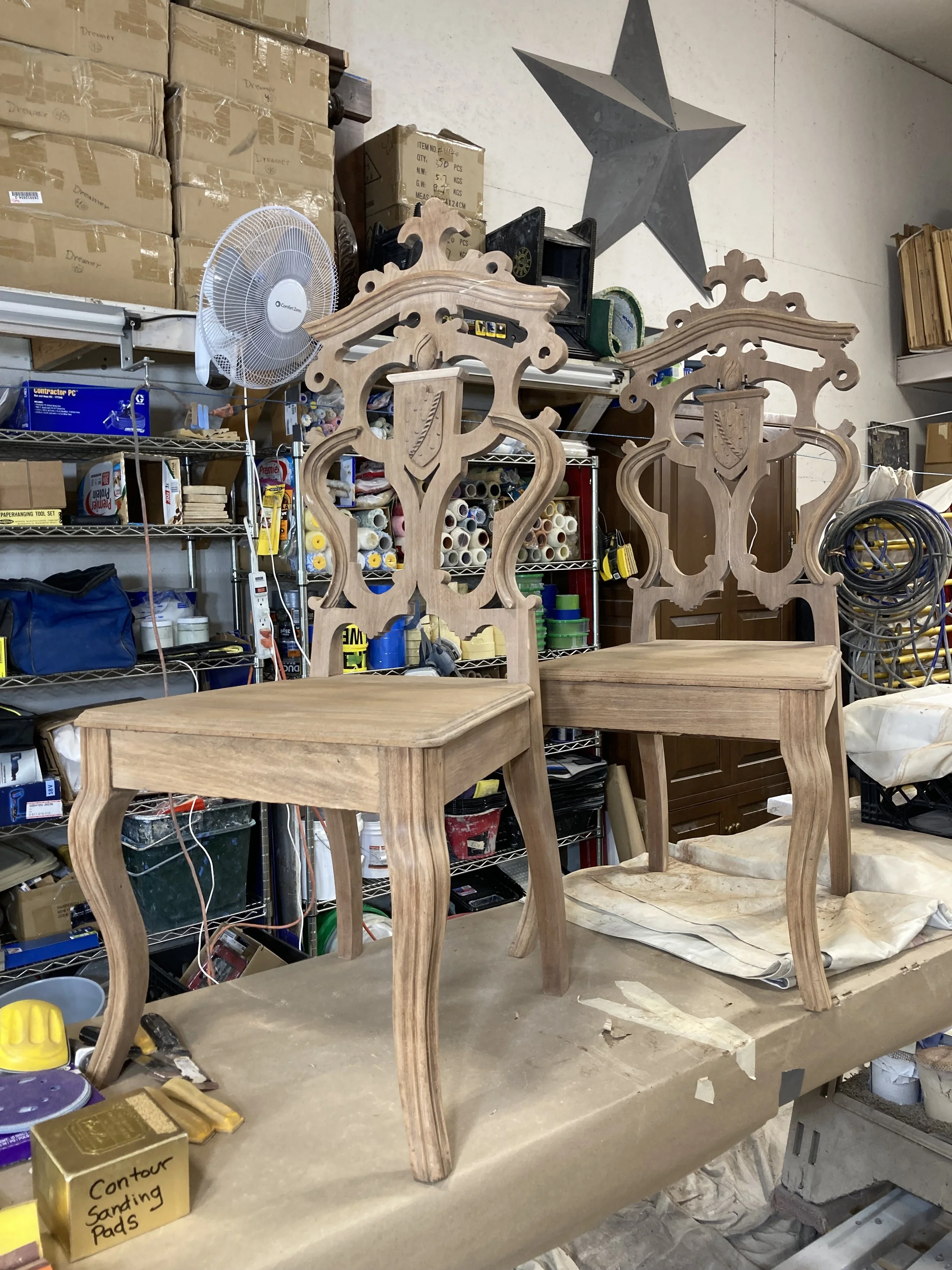 Historical furniture restoration by Custom Artisan Finishes in Omaha, Nebraska