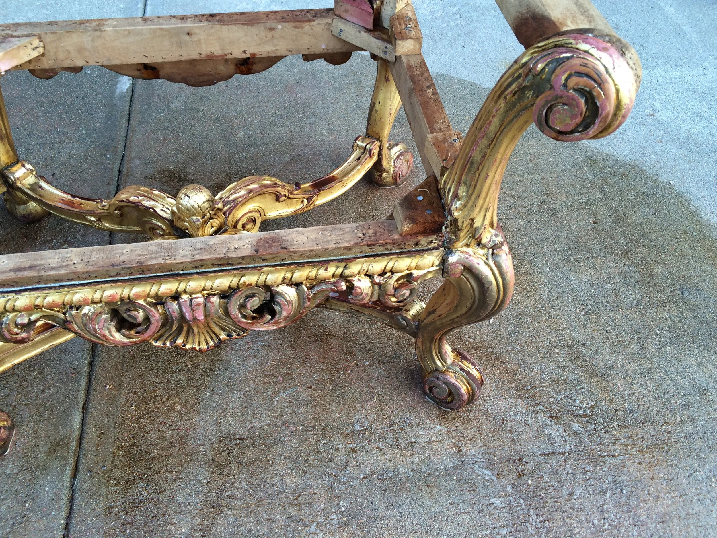 Orpheum Lounges Restoration, historical furniture restoration by Custom Artisan Finishes in Omaha, Nebraska