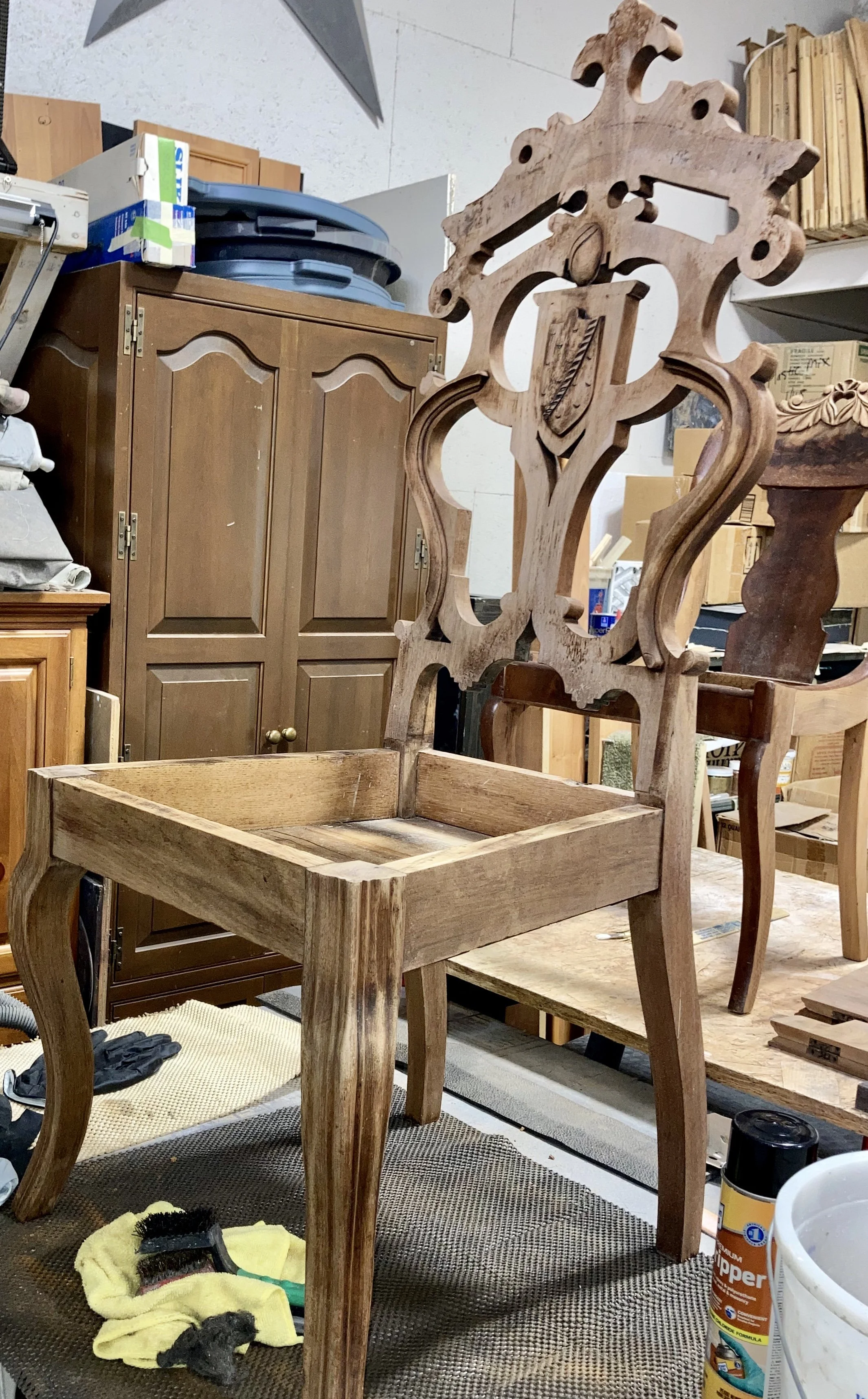 Historical furniture restoration by Custom Artisan Finishes in Omaha, Nebraska