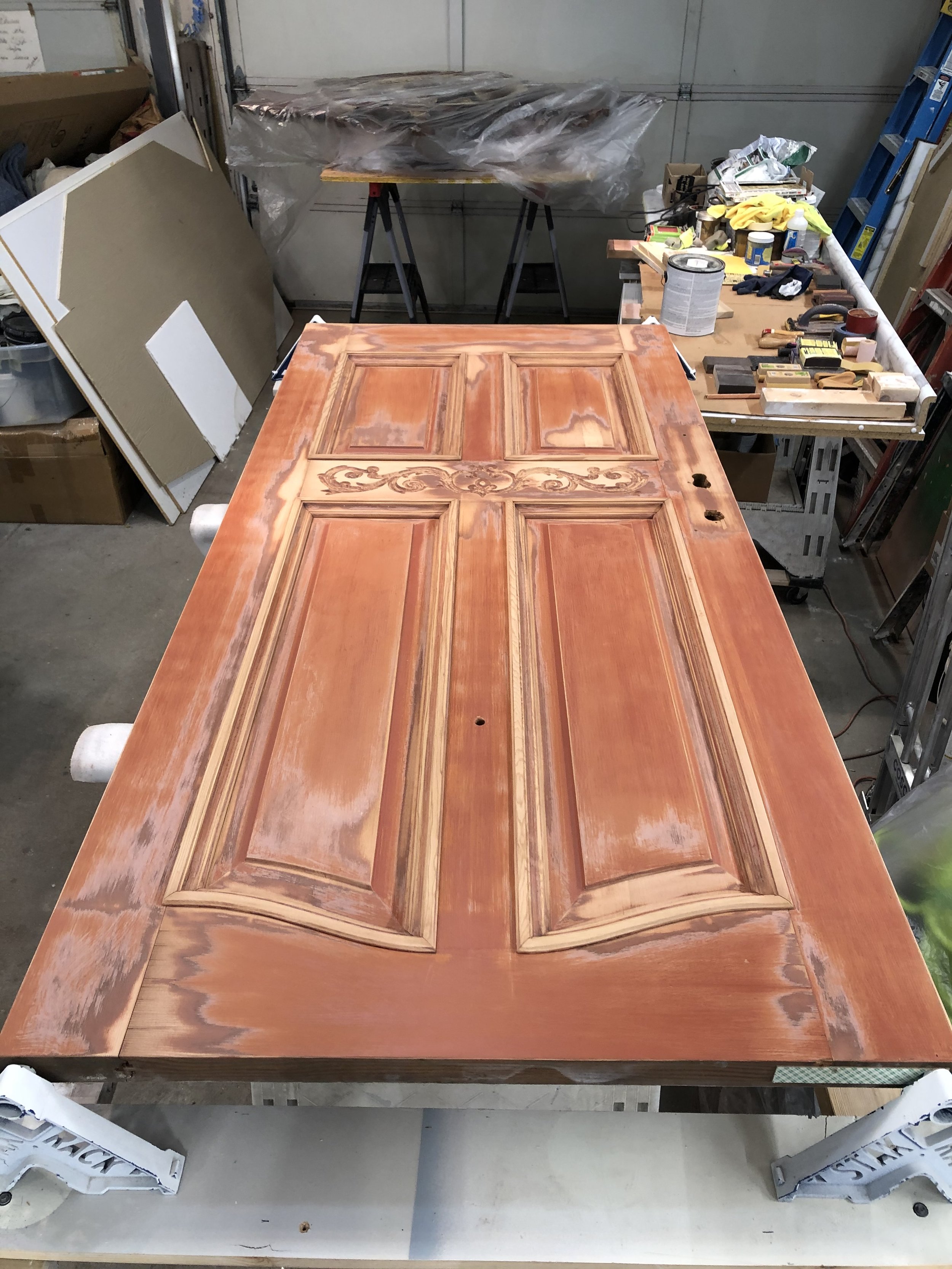 Residential Door Restoration, furniture restoration, by Custom Artisan Finishes in Omaha, Nebraska