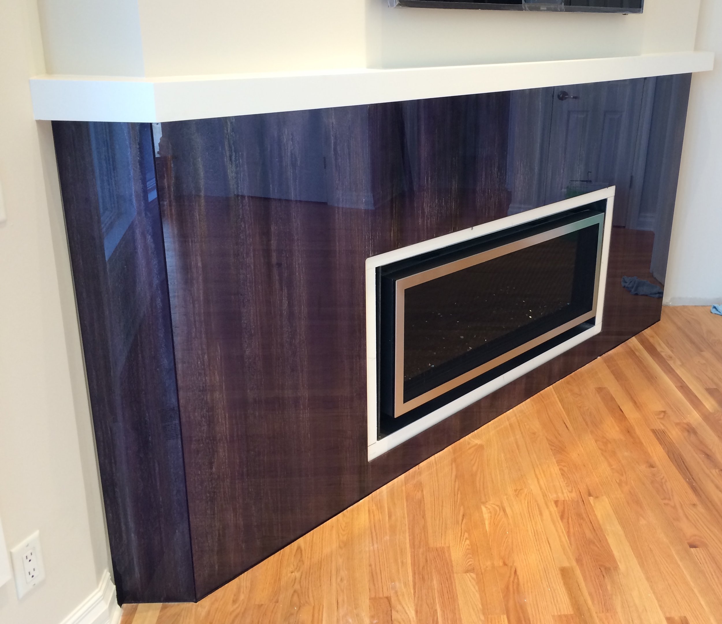 Residential fireplace finish by Custom Artisan Finishes in Omaha, Nebraska 