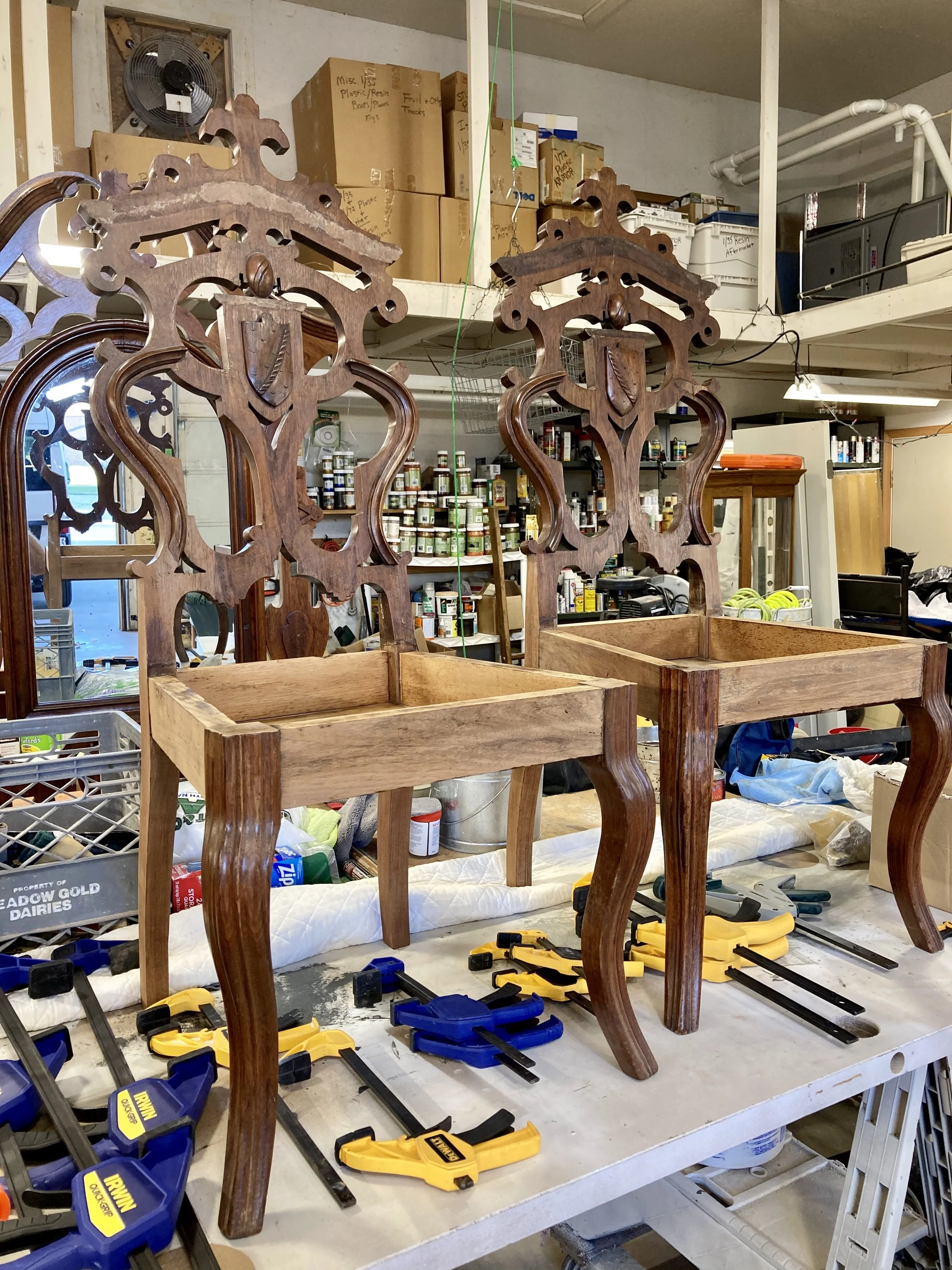 Historical furniture restoration by Custom Artisan Finishes in Omaha, Nebraska