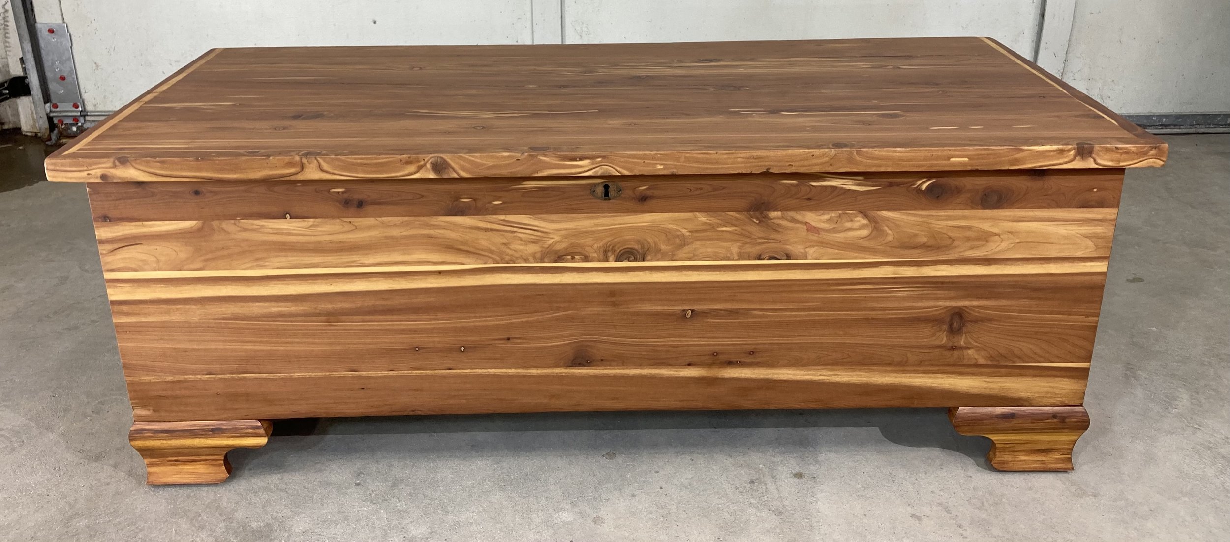 Cedar trunk restoration, furniture restoration by Custom Artisan Finishes in Omaha, Nebraska 