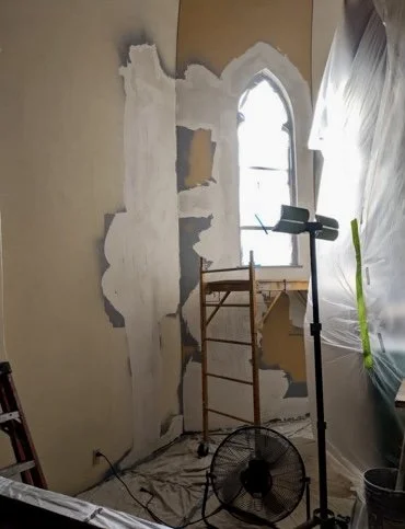 Our Savior’s Lutheran Church restoration, Historical Restoration, gilding, gold leafing, moulding, painting, masonry repair by Custom Artisan Finishes in Omaha, Nebraska 