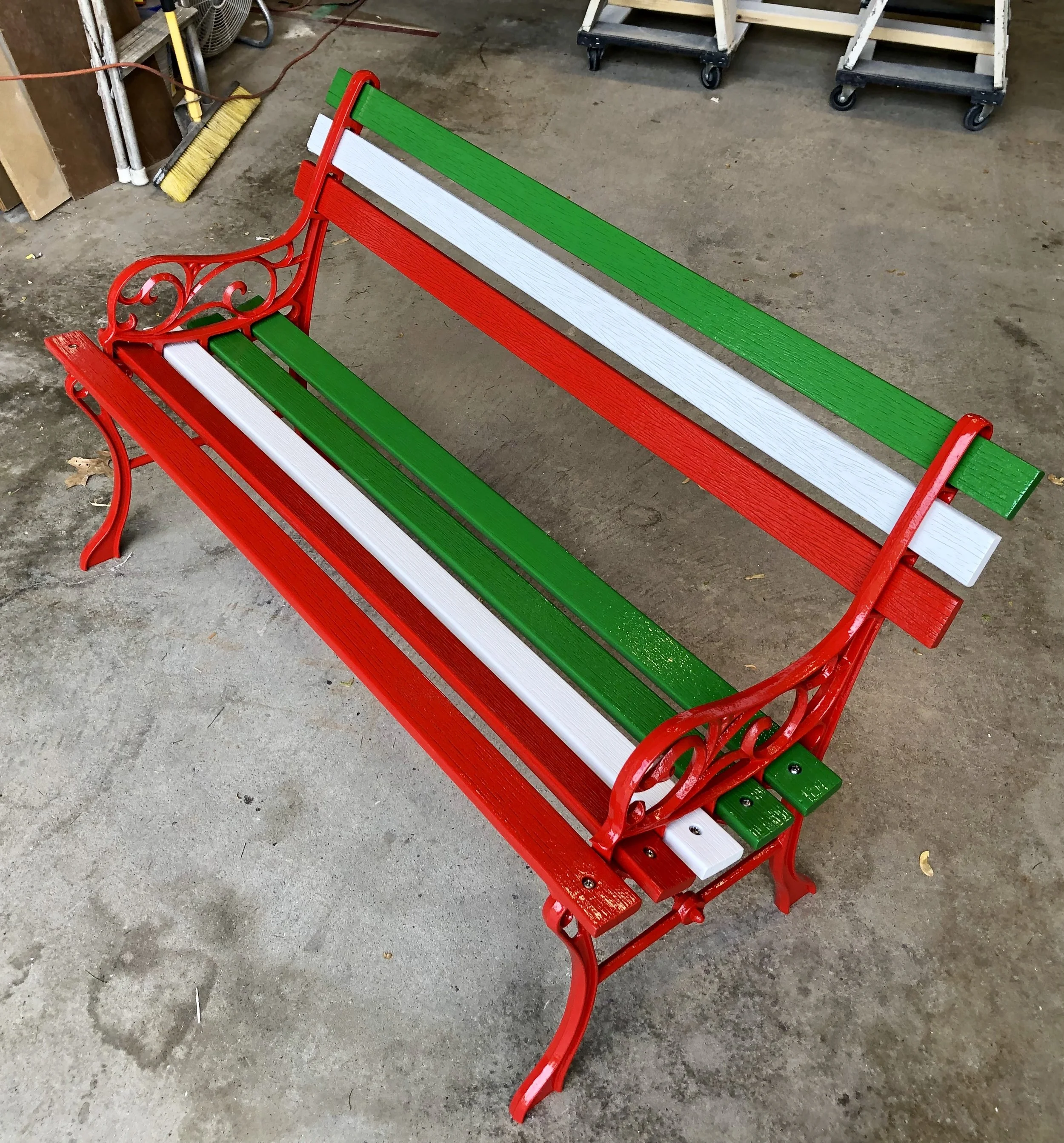 Italian Bench Restoration, historical furniture restoration by Custom Artisan Finishes