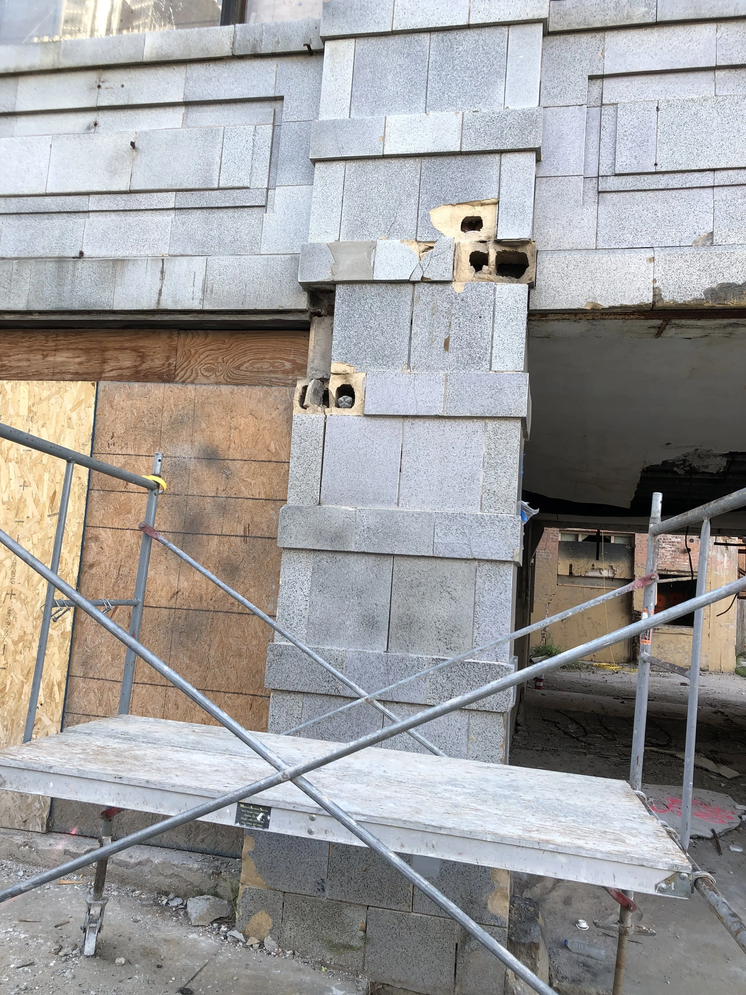 Terra Cotta Block Restoration, commercial restoration by Custom Artisan Finishes