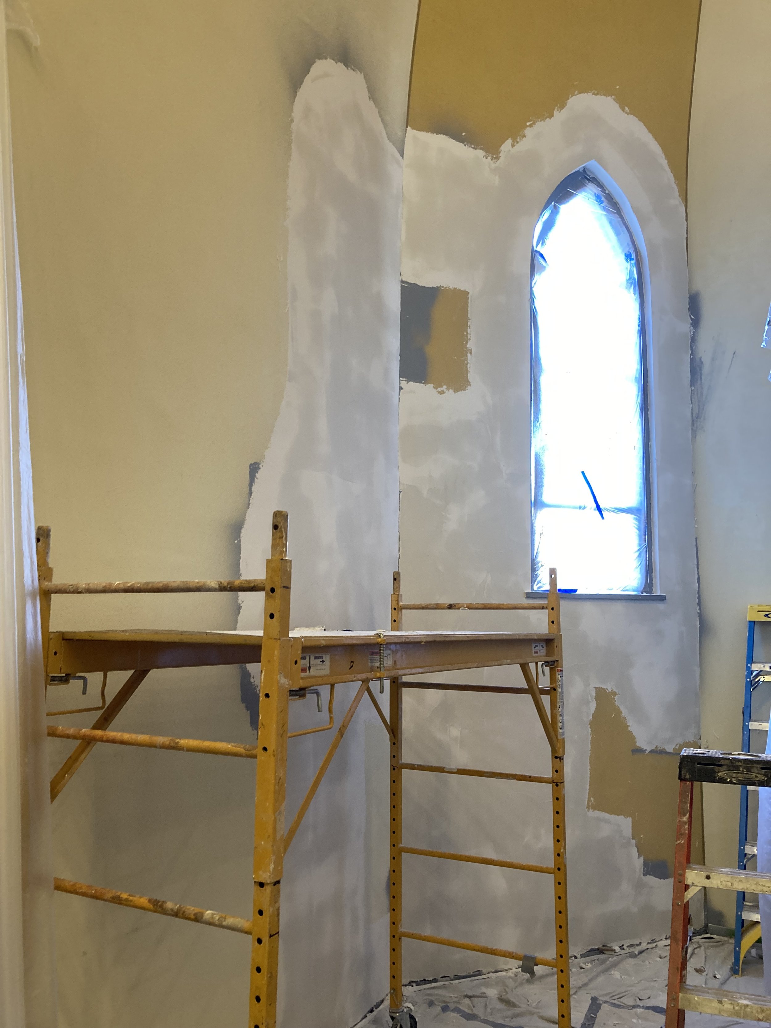 Our Savior’s Lutheran Church restoration, Historical Restoration, gilding, gold leafing, moulding, painting, masonry repair by Custom Artisan Finishes in Omaha, Nebraska 