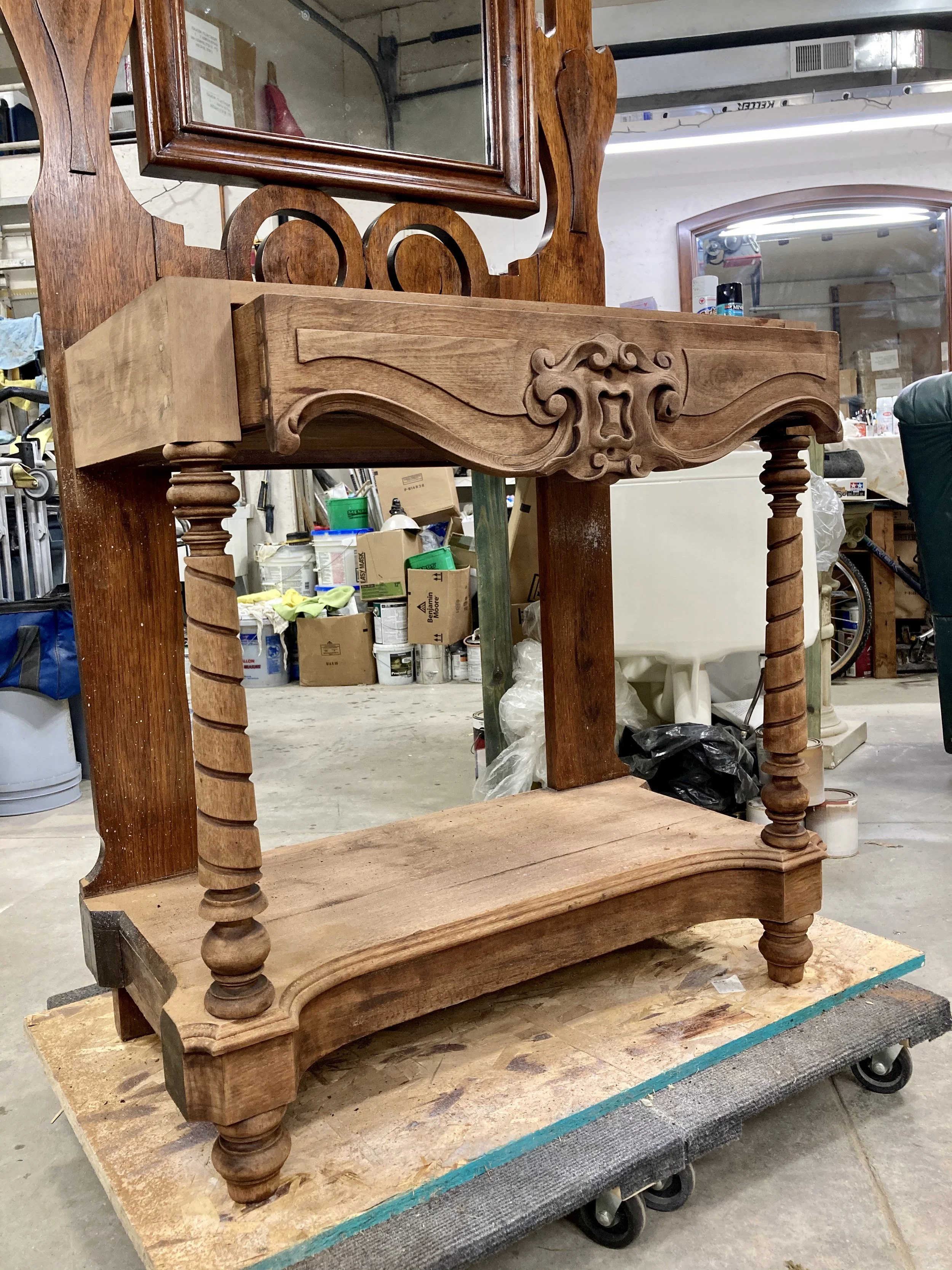 Historical furniture restoration by Custom Artisan Finishes in Omaha, Nebraska